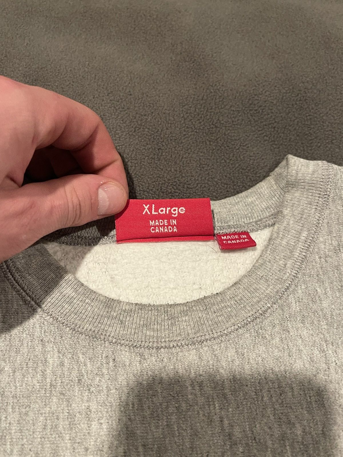 Supreme Supreme grey Box logo crewneck Size US XL / EU 56 / 4 - 6 Thumbnail