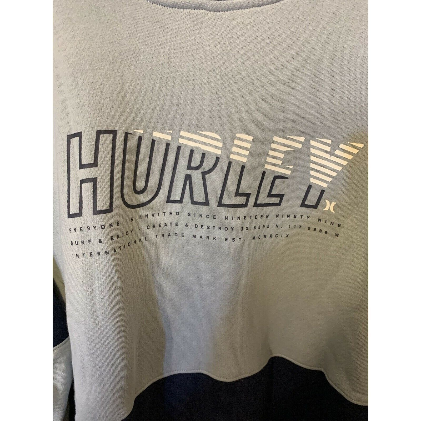 Hurley New Hurley Men's Sz XXL Blue Gray Color Block Pullover Hoodi Size US XXL / EU 58 / 5 - 4 Thumbnail