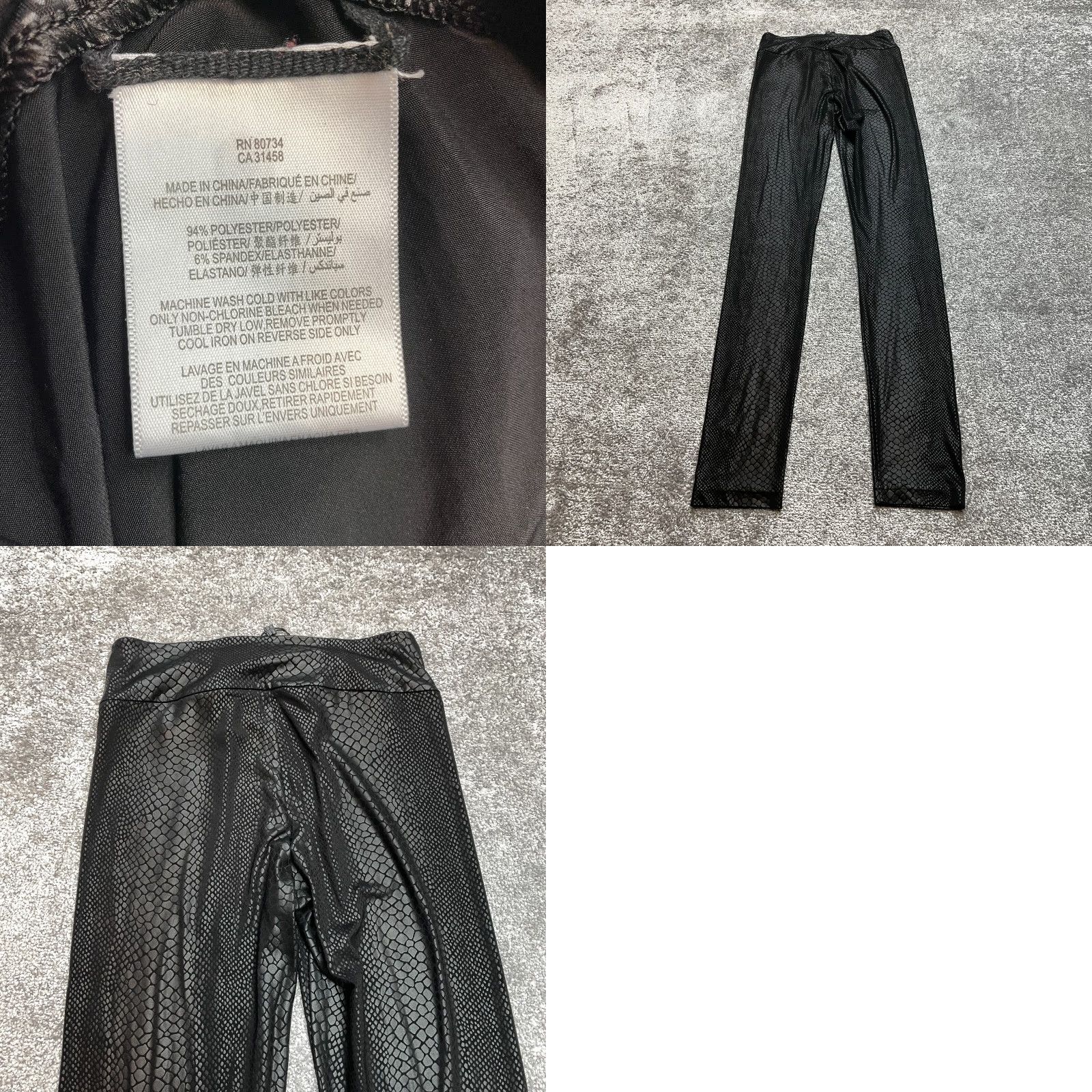 Bcbgmaxazria BCBGMAXAZRIA Leggings Womens Small Black Stretch Yoga Casual Polyester 26x31 Size 28" / US 6 / IT 42 - 8 Thumbnail