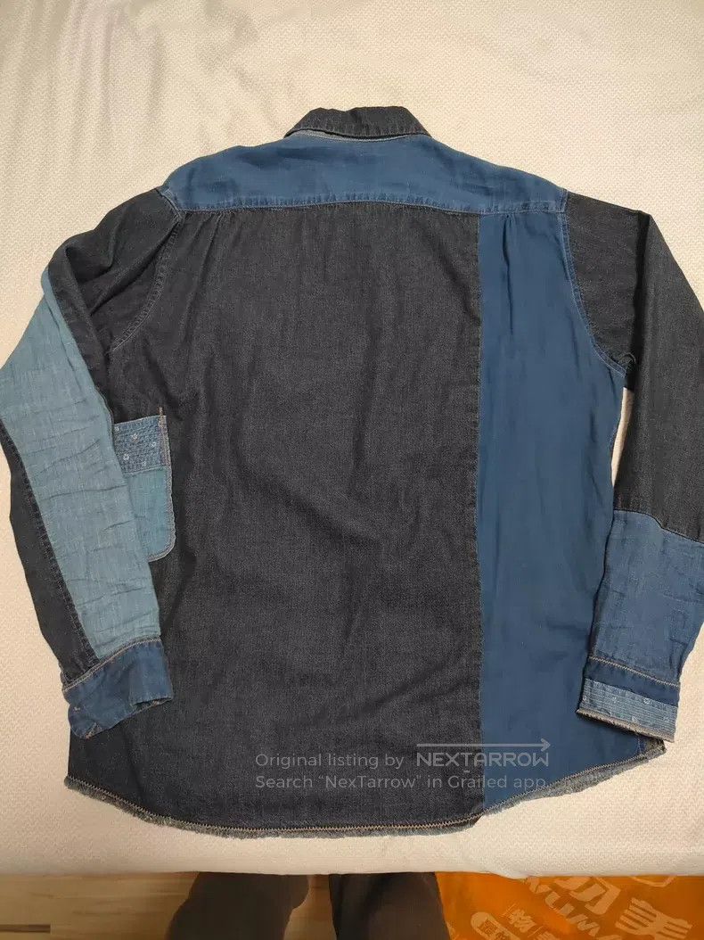 Kapital Kapital Blue-dyed patchwork denim shirt Size M / US 6-8 / IT 42-44 - 3 Thumbnail