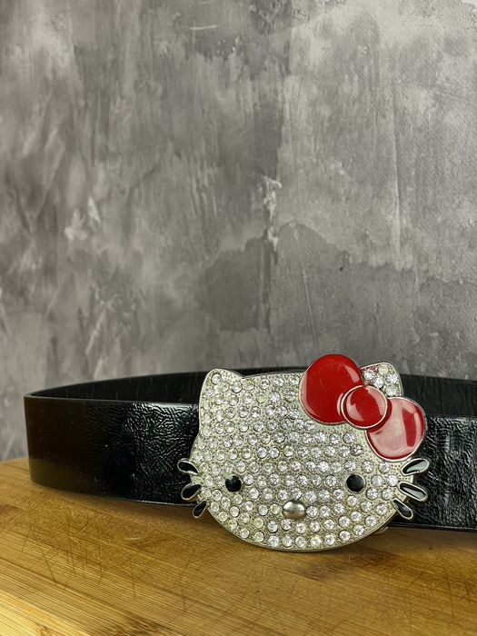 Rhinestone Belt Men Streetwear Stolen Arts Hello Kitty Belt Bling