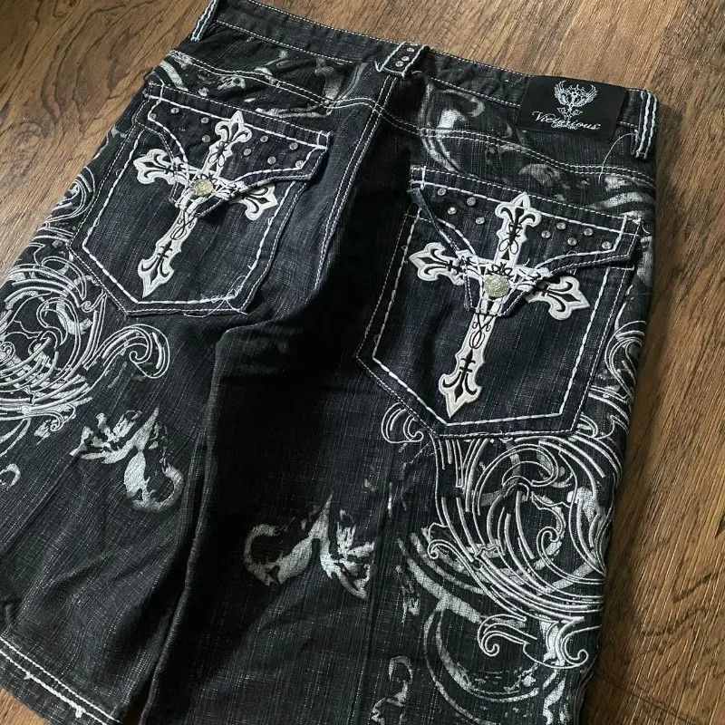 Japanese Brand Baggy Denim Shorts Size 30" / US 8 / IT 44 - 4 Thumbnail