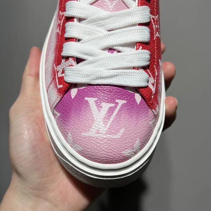 Louis Vuitton Louis Vuitton Red and White Casual Sneakers -2508 Size US 6 / IT 36 - 5 Thumbnail
