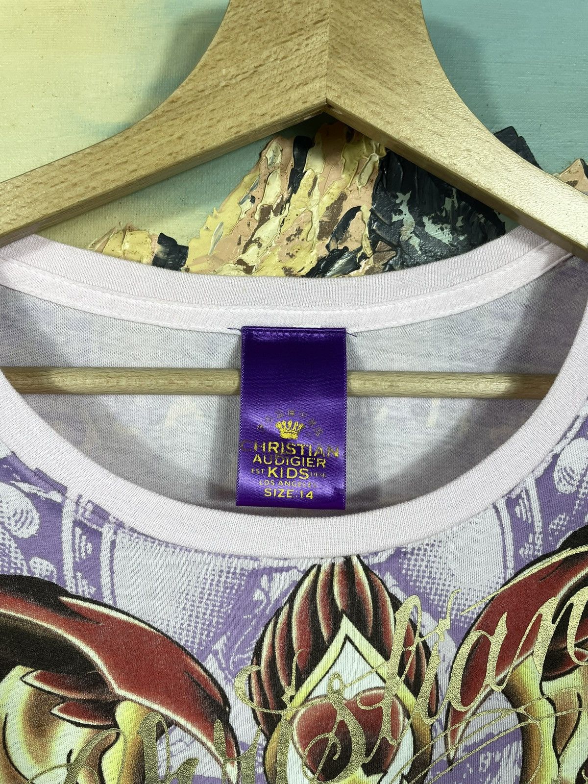 Christian Audigier × Ed Hardy × Vintage Christian Audigier Retro 00s Loose Tee Sweatshirt Cyber Size XS / US 0-2 / IT 36-38 - 7 Thumbnail