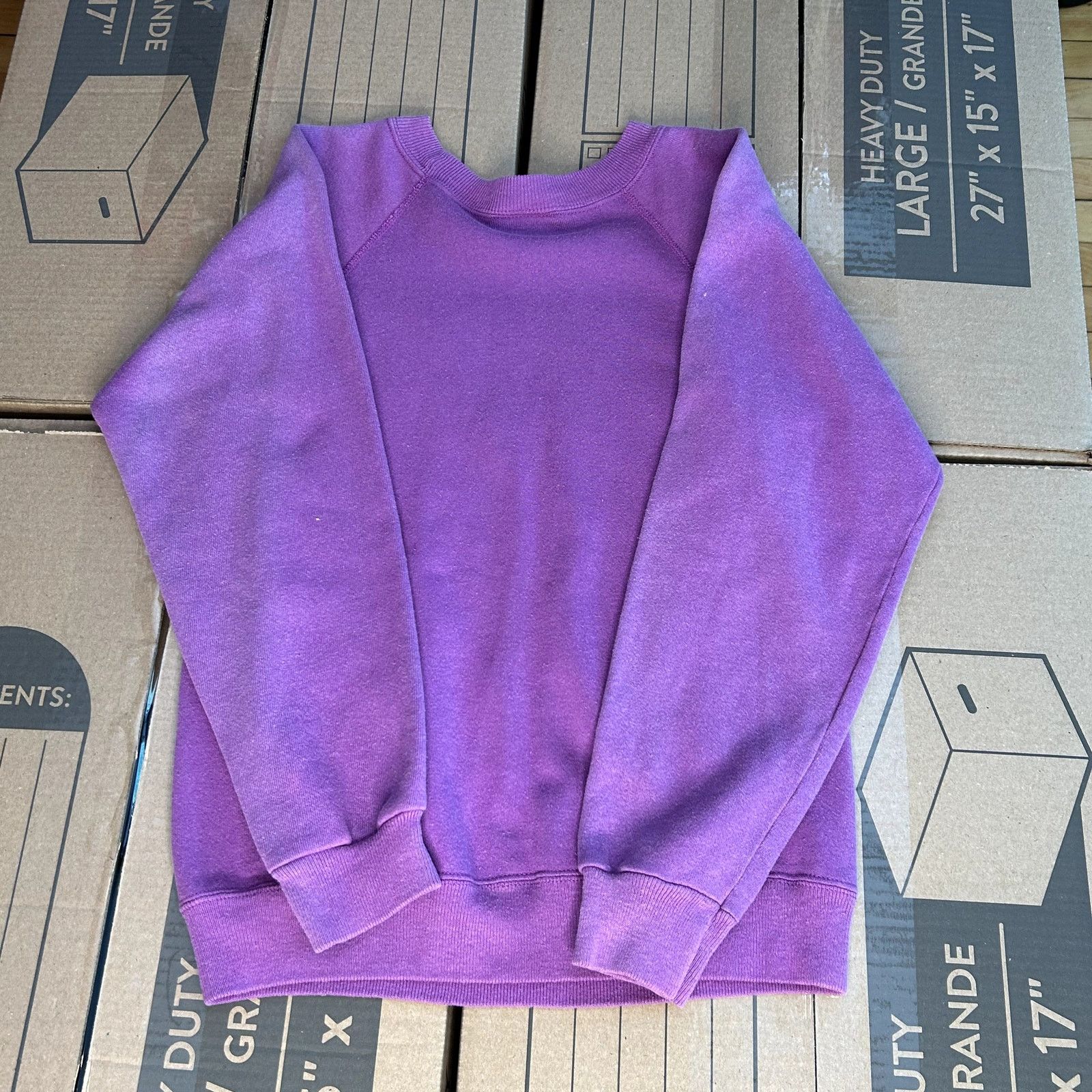 Hanes Vintage Purple Kitten Sweatshirt Large Size US L / EU 52-54 / 3 - 6 Thumbnail