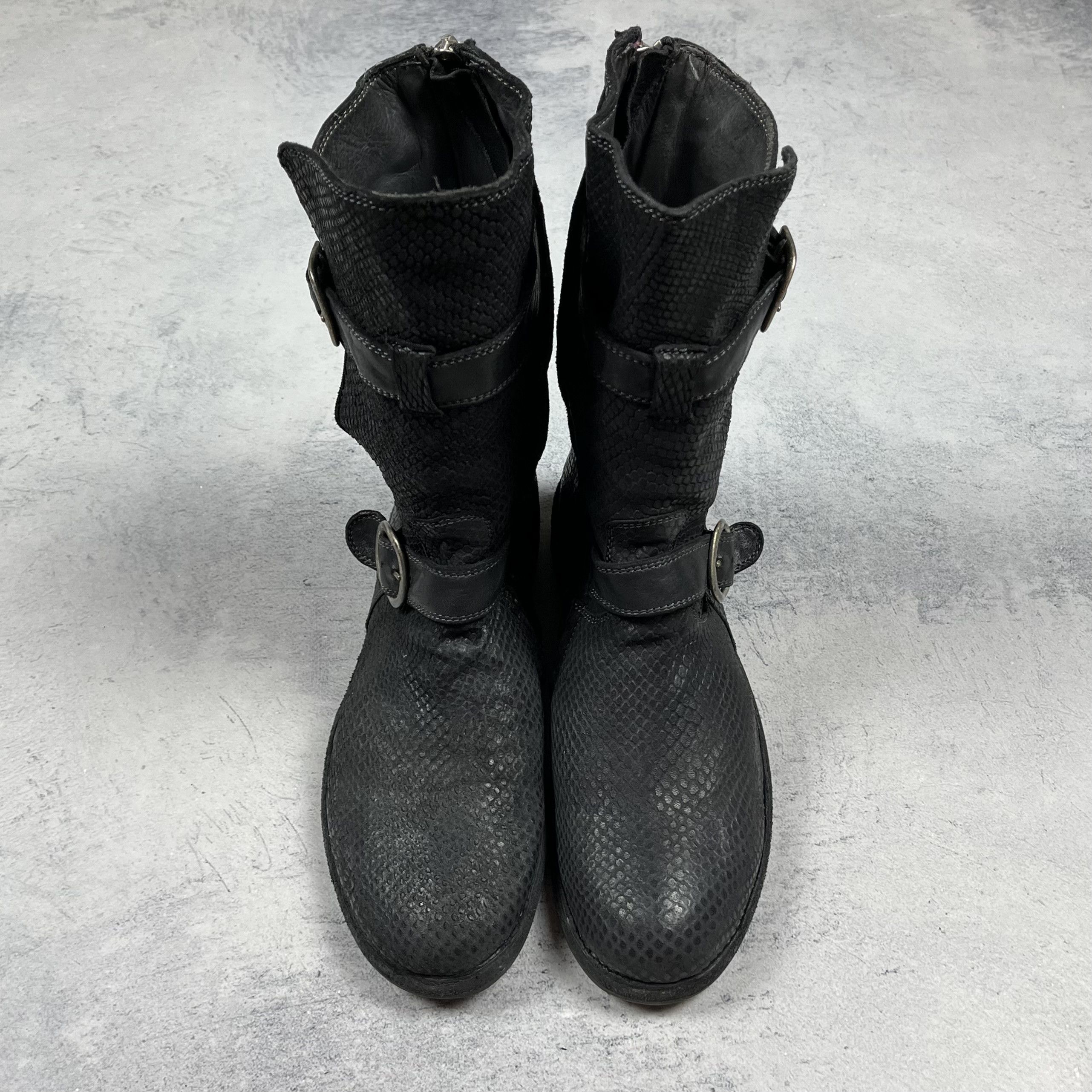 Officine Creative Avant-Garde Officine Creative Snake Embossed Biker Boots Size US 6 / IT 36 - 5 Thumbnail