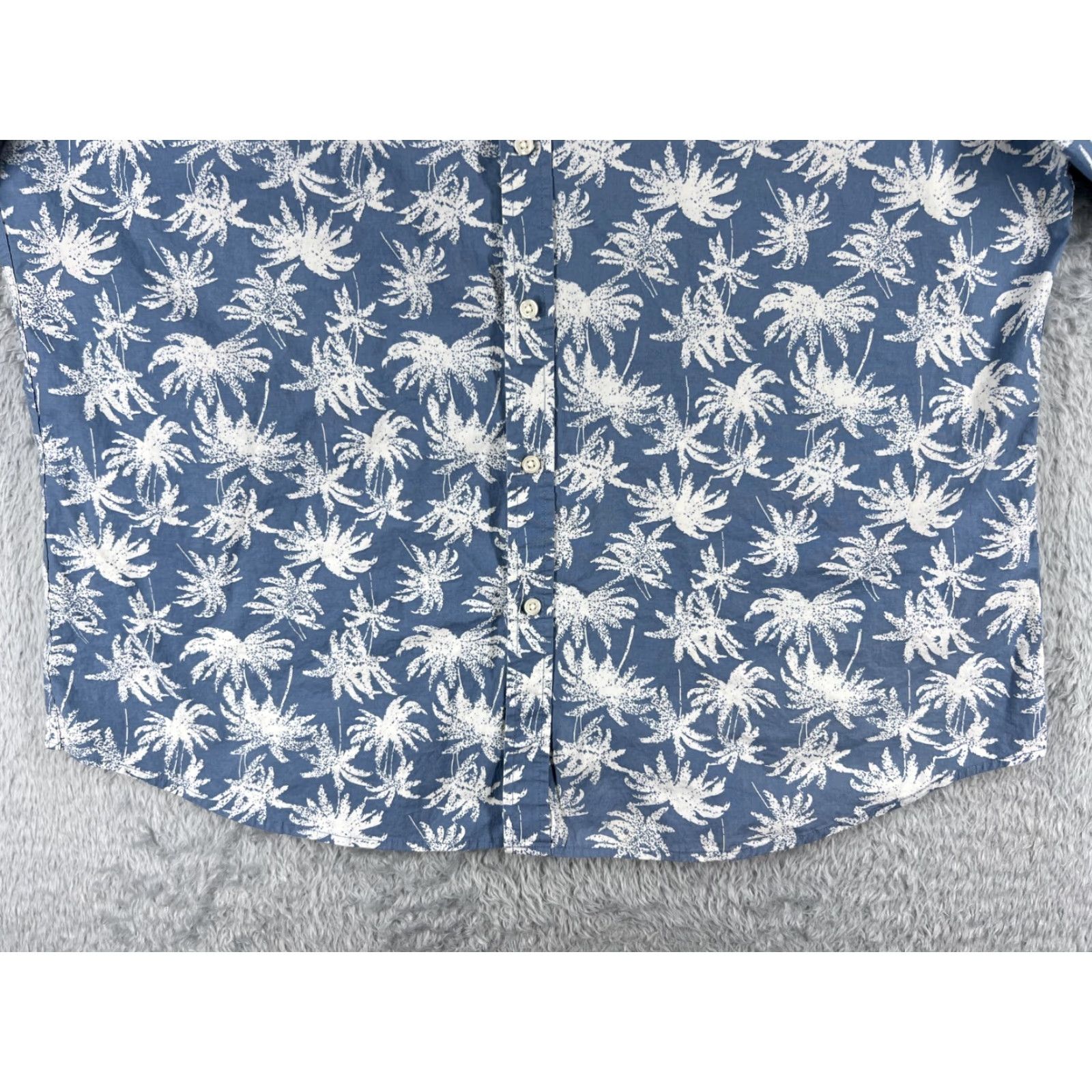 Vintage JACHS Shirt Men 2XL White Blue Floral Palm Button Cotton Blend Hawaiian Size US XXL / EU 58 / 5 - 5 Thumbnail