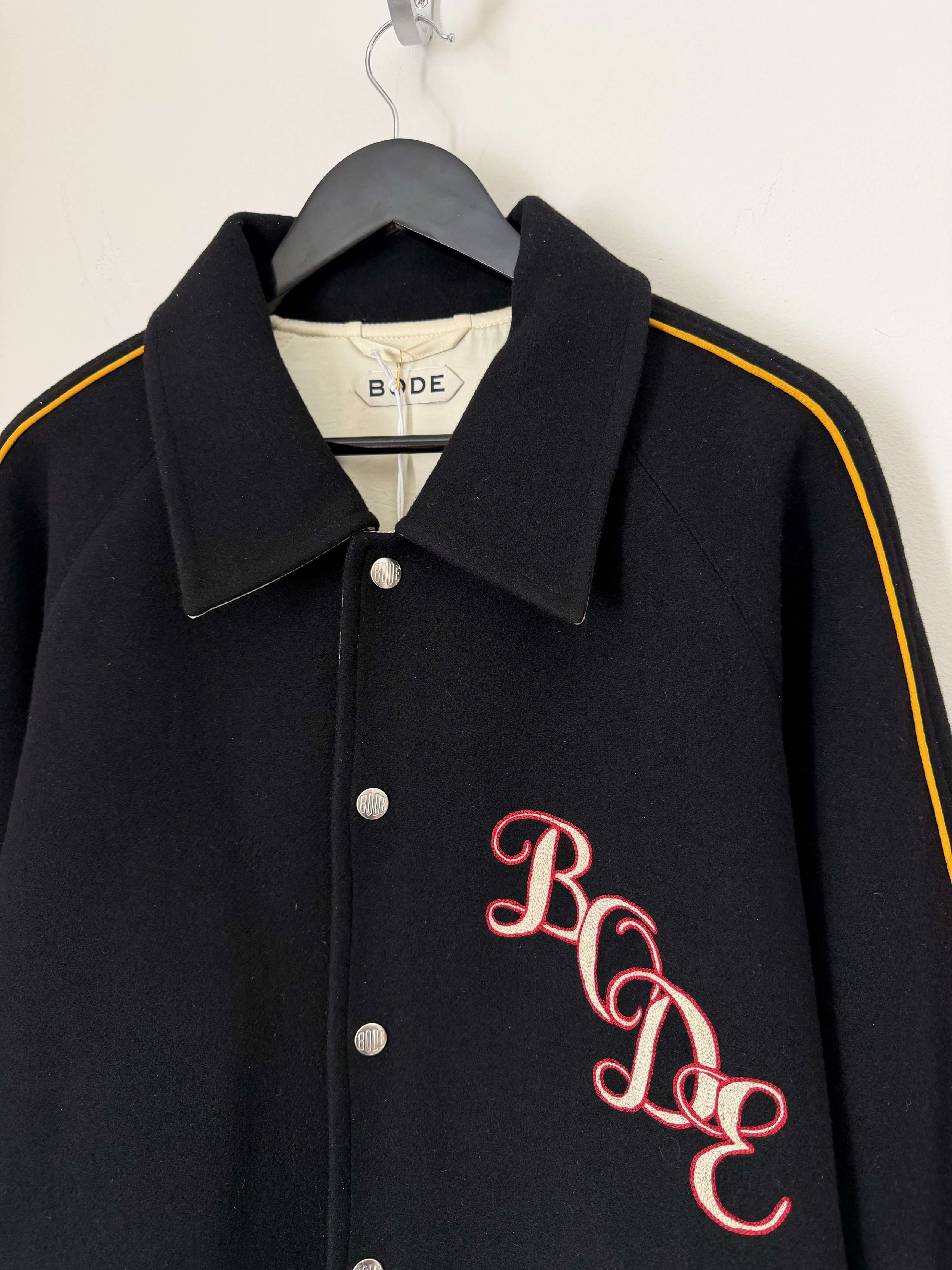 Bode Bode Monogram Snap Reversible Jacket in Black Cream Size US L / EU 52-54 / 3 - 2 Thumbnail