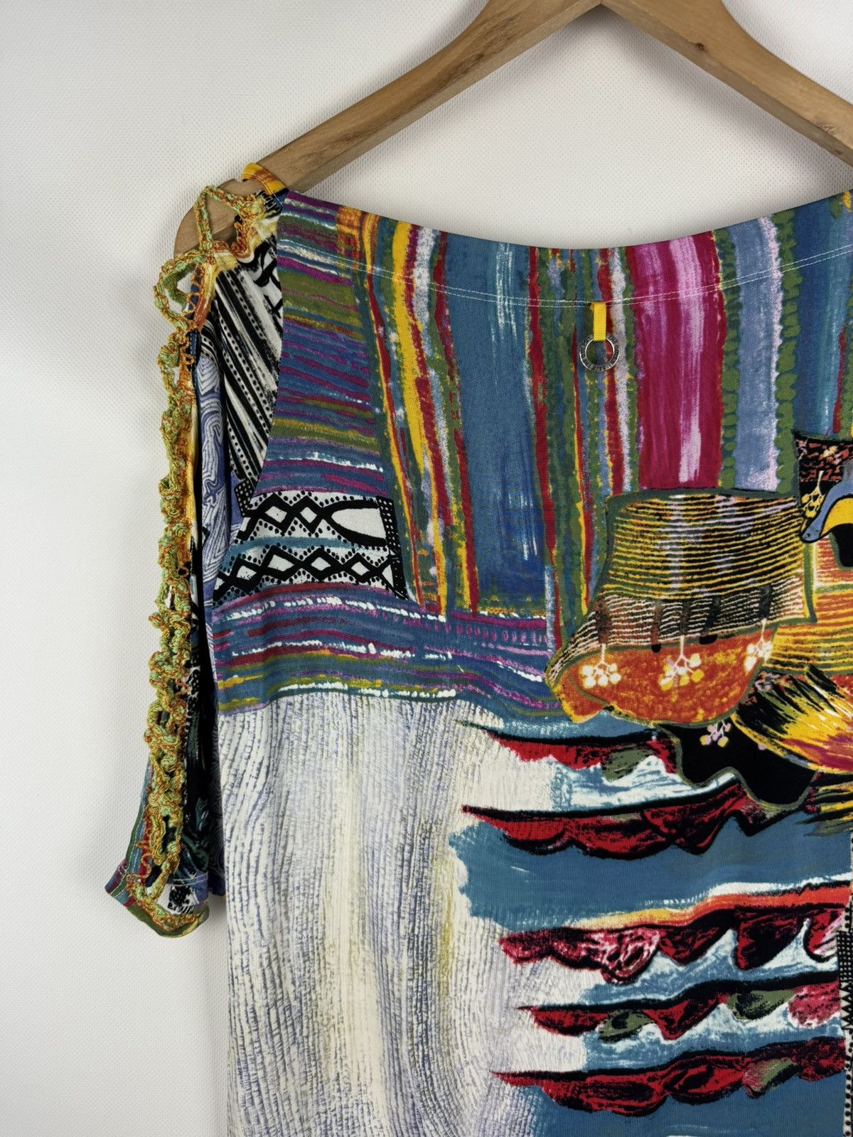Other Save The Queen Ladies Y2K Patterned Top Tunic Blouse Size L / US 10 / IT 46 - 15 Thumbnail