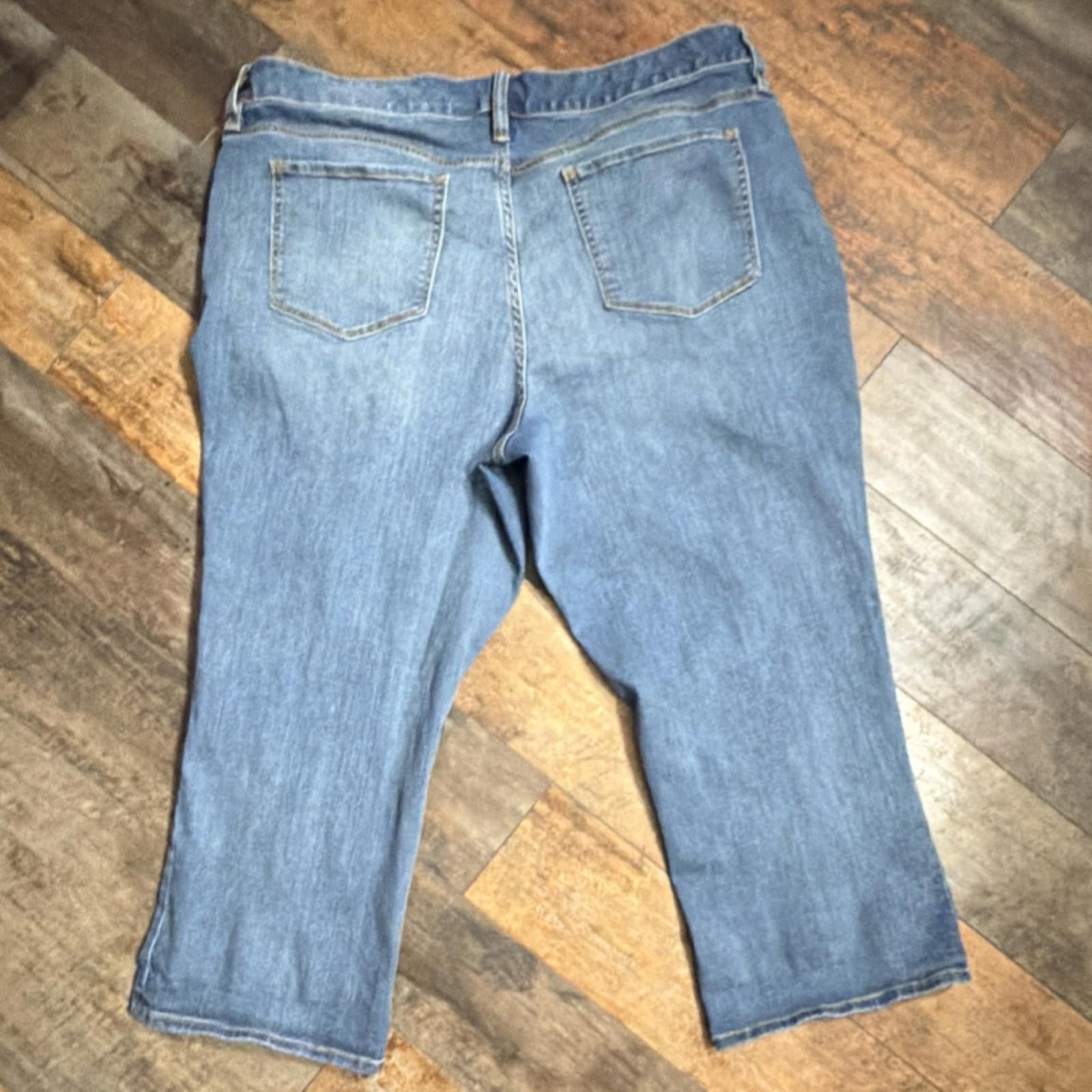 Other Boutique Skinny Crop Denim Stretch Jeans Distress 16W Junior Size 38" / US 16 / IT 52 - 3 Thumbnail