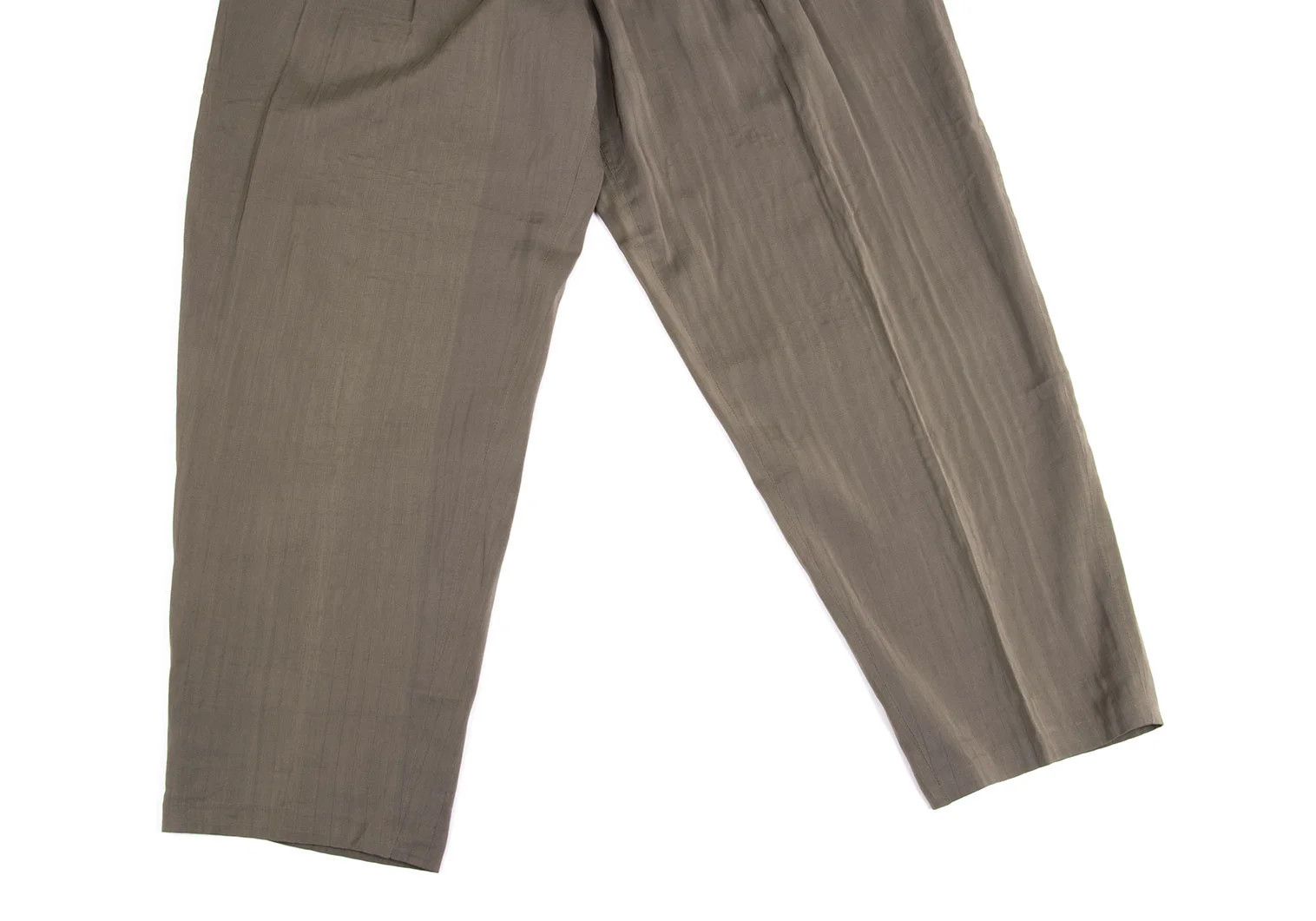 Yohji Yamamoto Yohji Yamamoto Rayon Cupro Stripe Pants Beige M Size US 34 / EU 50 - 7 Thumbnail