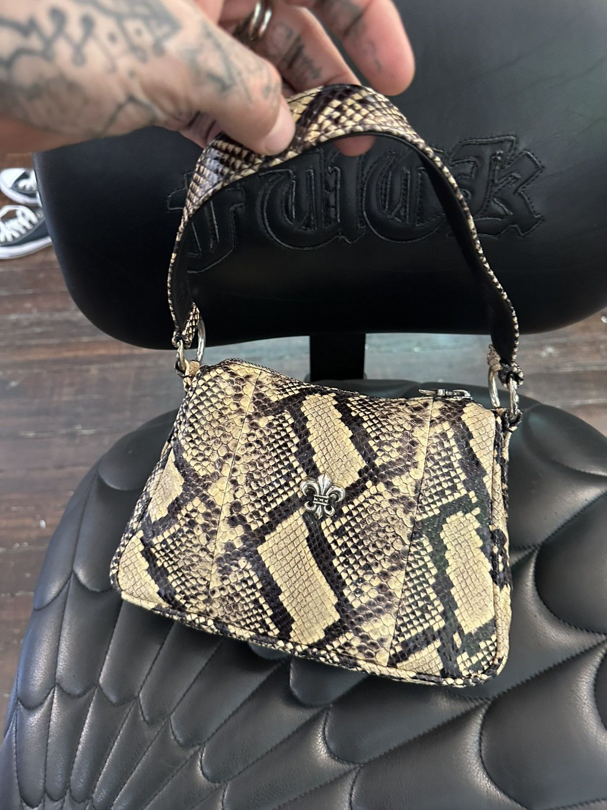 Chrome Hearts Chrome Hearts NEW PYTHON SNAKE SKIN CHICKEN NUGGET BAG !! Size ONE SIZE - 15 Thumbnail