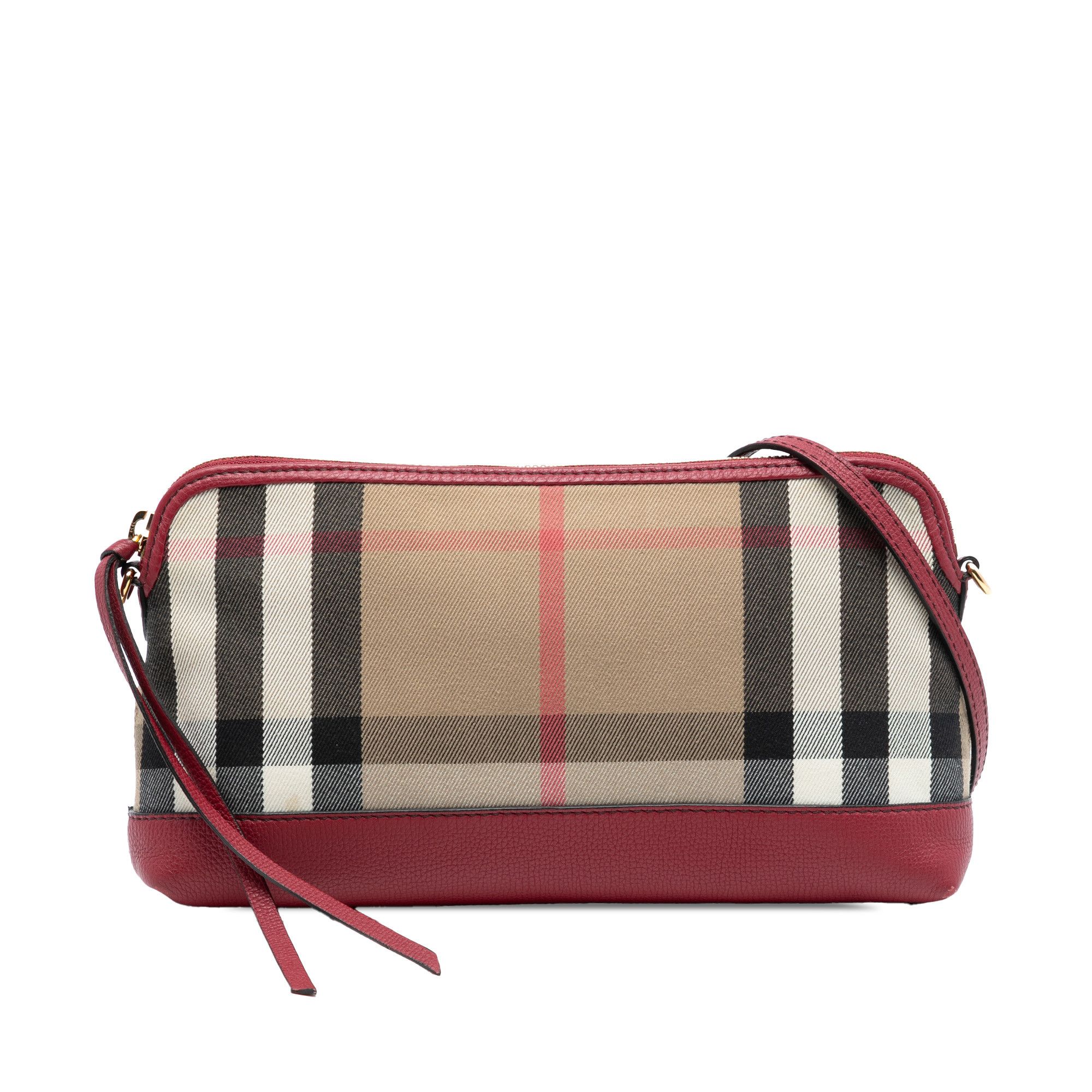 Burberry House Check Canvas Derby Abingdon Convertible Clutch