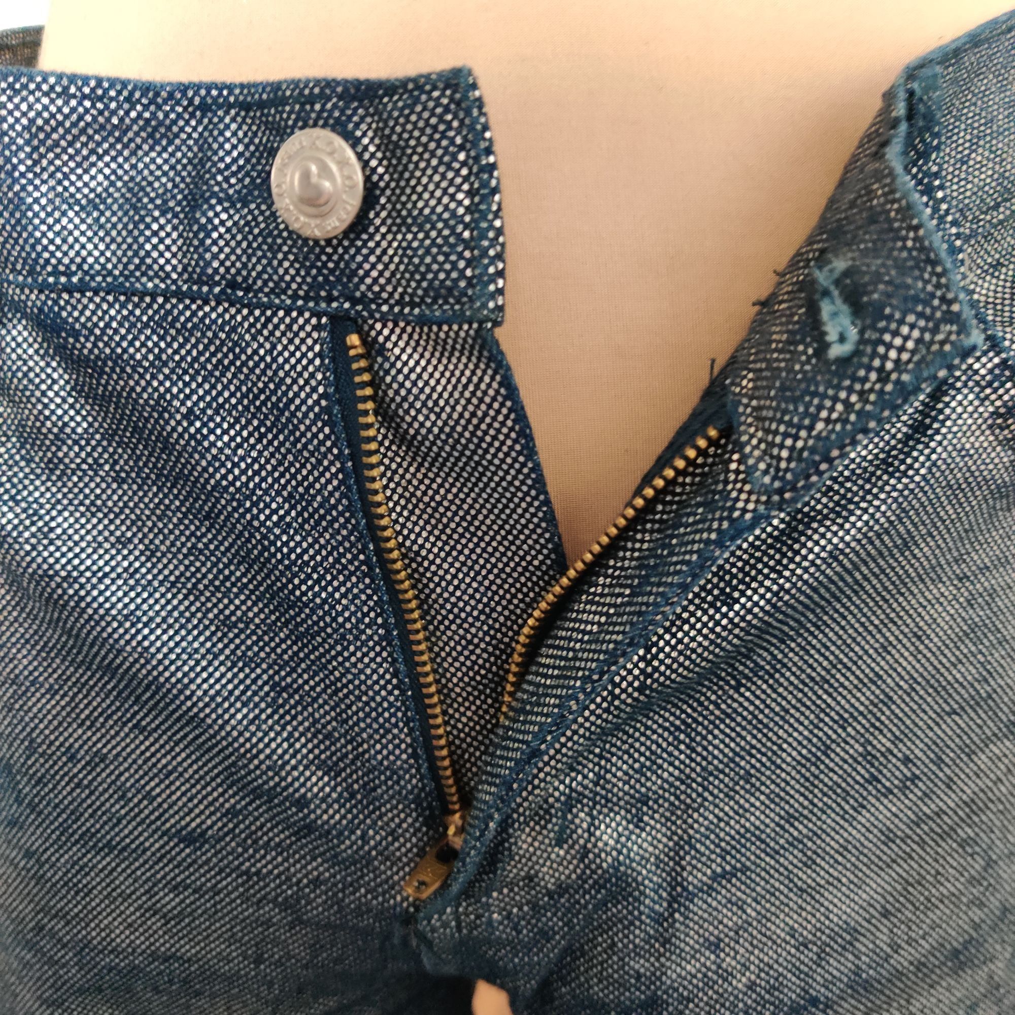 XOXO Vintage XOXO Womens Juniors Jeans Flare Y2K Metallic Denim S Size 30" / US 8 / IT 44 - 4 Thumbnail