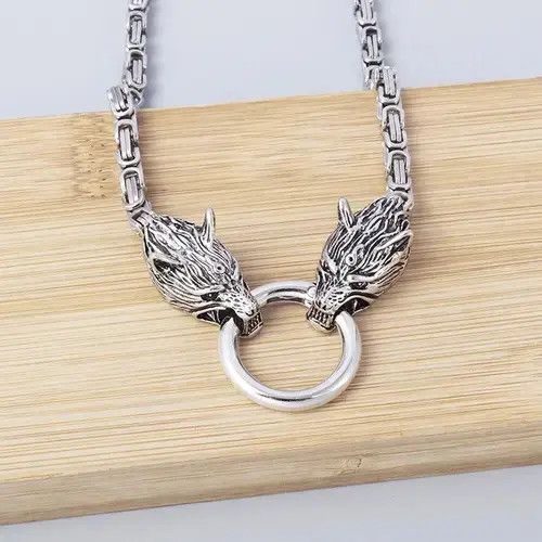 Other Retro Wolf Head Chain Necklace Size ONE SIZE - 2 Thumbnail