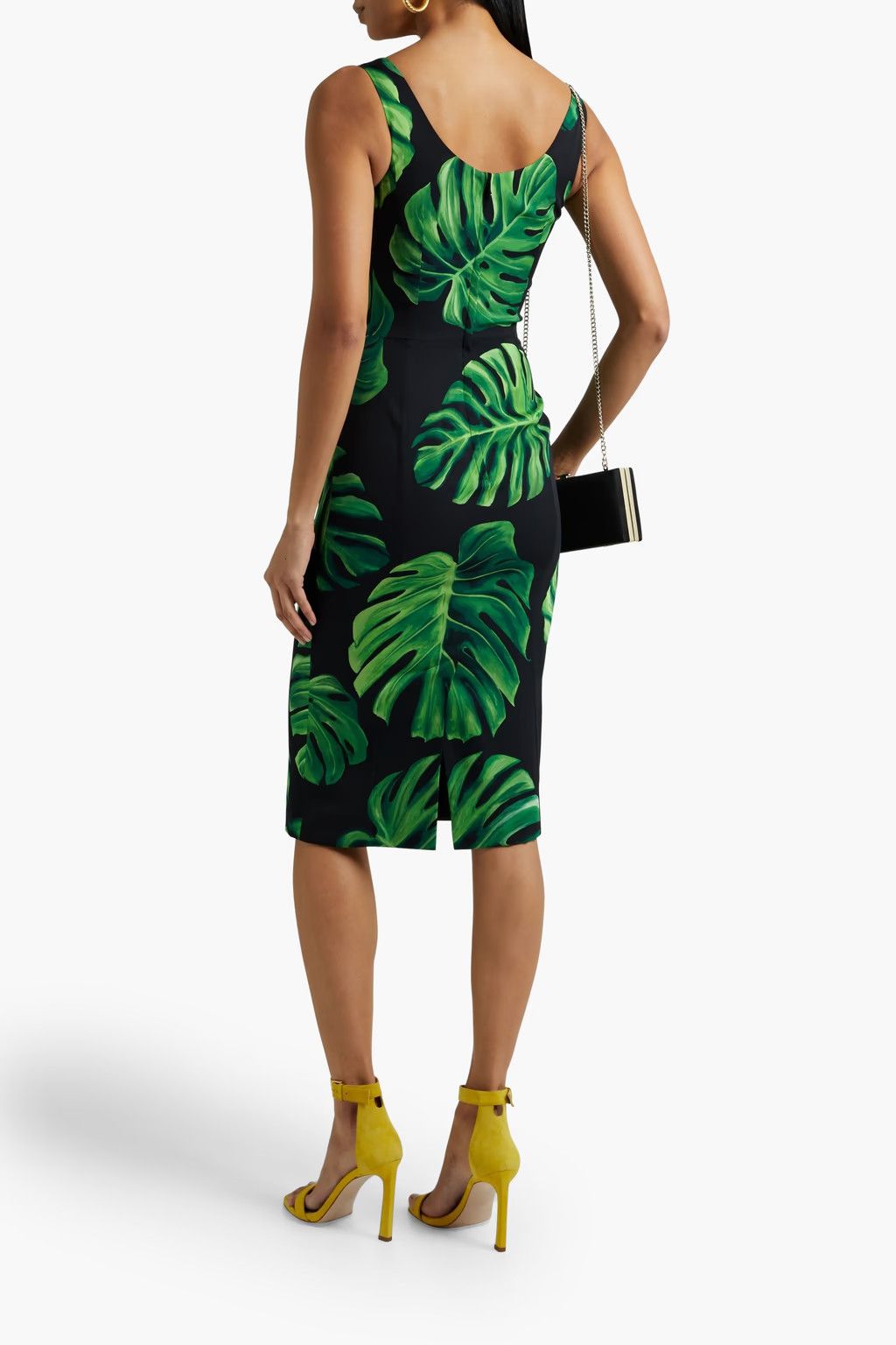 Dolce & Gabbana o1y0825 Midi Dress in Black/Green Size XS / US 0-2 / IT 36-38 - 3 Thumbnail
