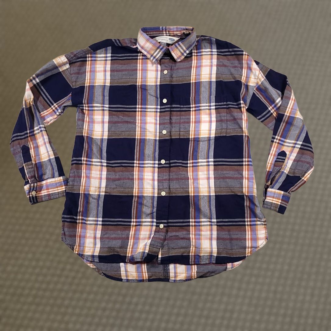 Old Navy Old Navy The Boyfriend Shirt Women's M Colorful Plaid Cotton Button Up Size M / US 6-8 / IT 42-44 - 1 Thumbnail