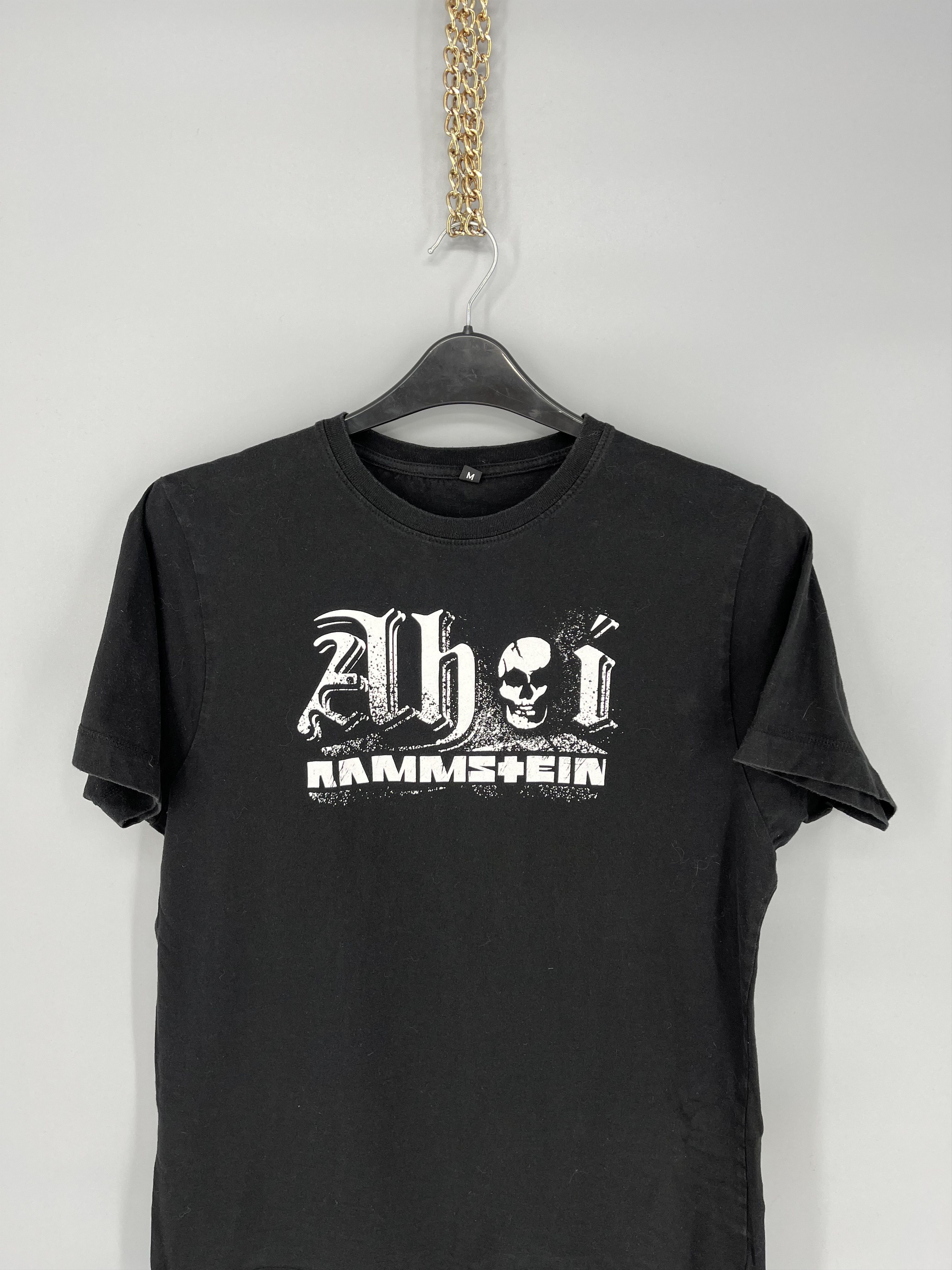Band Tees Vintage Y2K Rammstein Face Horror Print Band Rock Streetwear Size US M / EU 48-50 / 2 - 2 Thumbnail