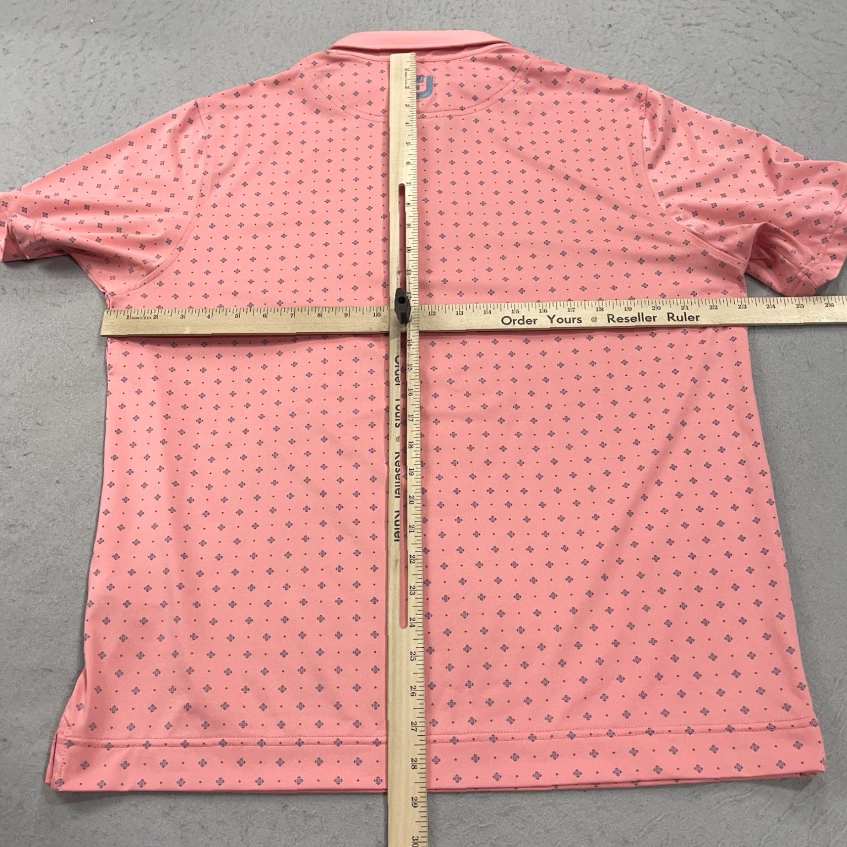Footjoy FootJoy Polo Shirt Mens Large Athletic Fit Pink Abstract Logo Golf Shirt Size US L / EU 52-54 / 3 - 6 Thumbnail
