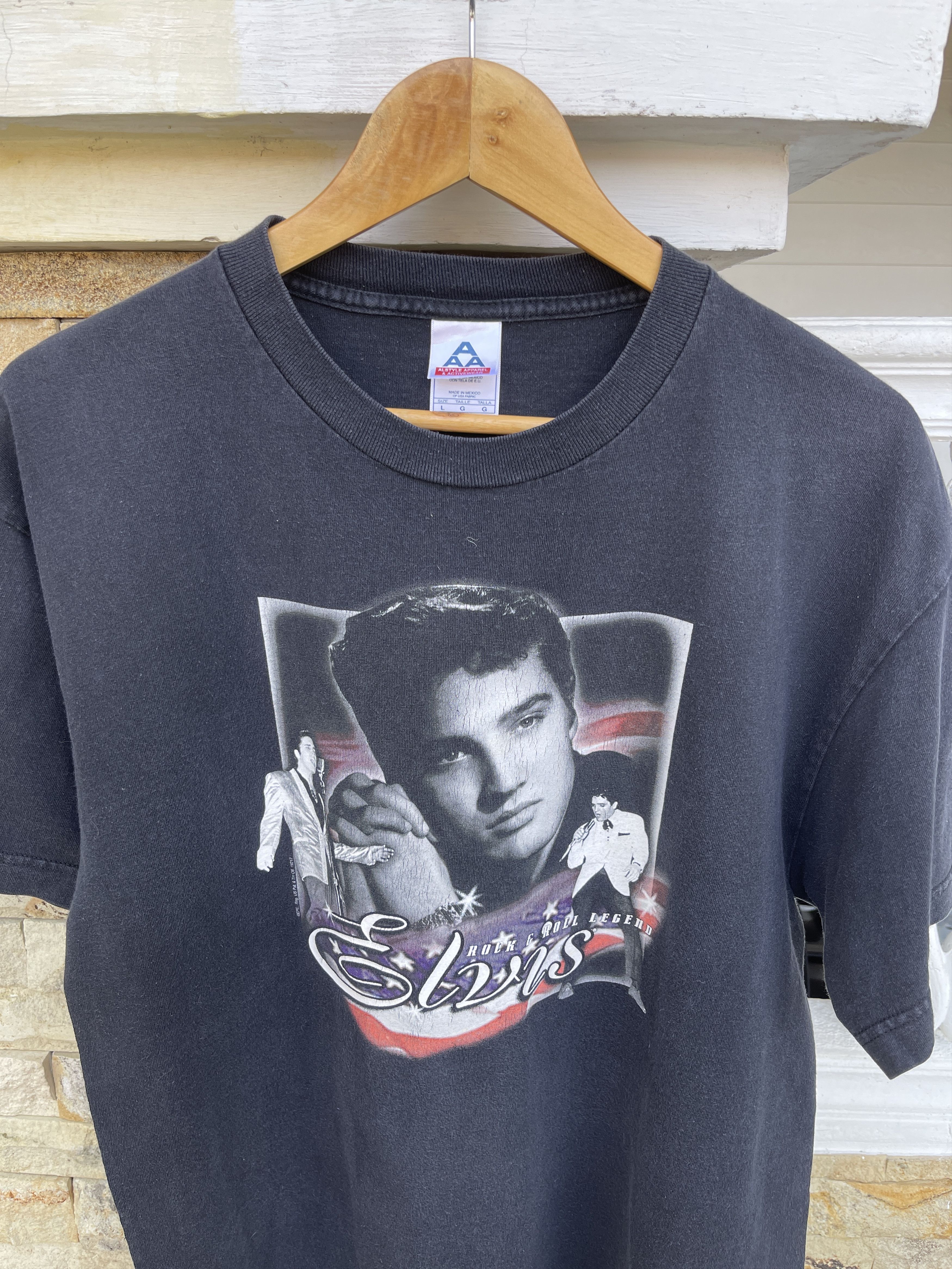 Band Tees LastDrop🔥Rare🔥Vtg Elvis Presly Rock & Roll Sun Faded T-Shirt Size US L / EU 52-54 / 3 - 1 Thumbnail