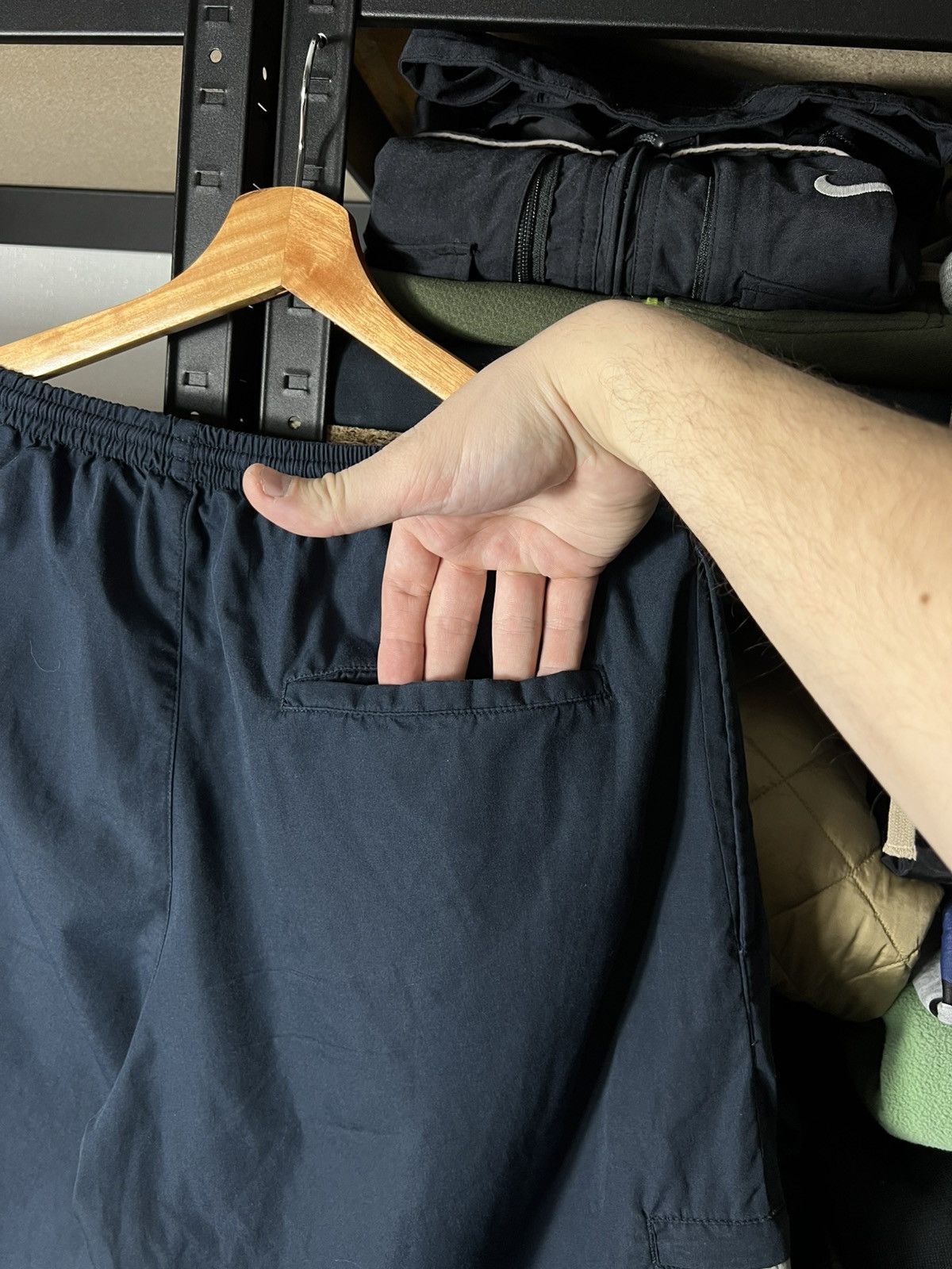 Nike 🔥 Nike Vintage Y2K Track Pants Wide Fit – Navy – Size L Size US 34 / EU 50 - 12 Thumbnail