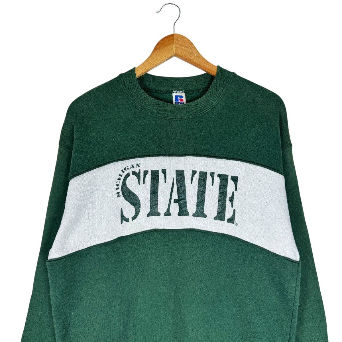 Russell Athletic 🌟VTG 90s MICHIGAN STATE SWEATSHIRTS Size US L / EU 52-54 / 3 - 3 Thumbnail