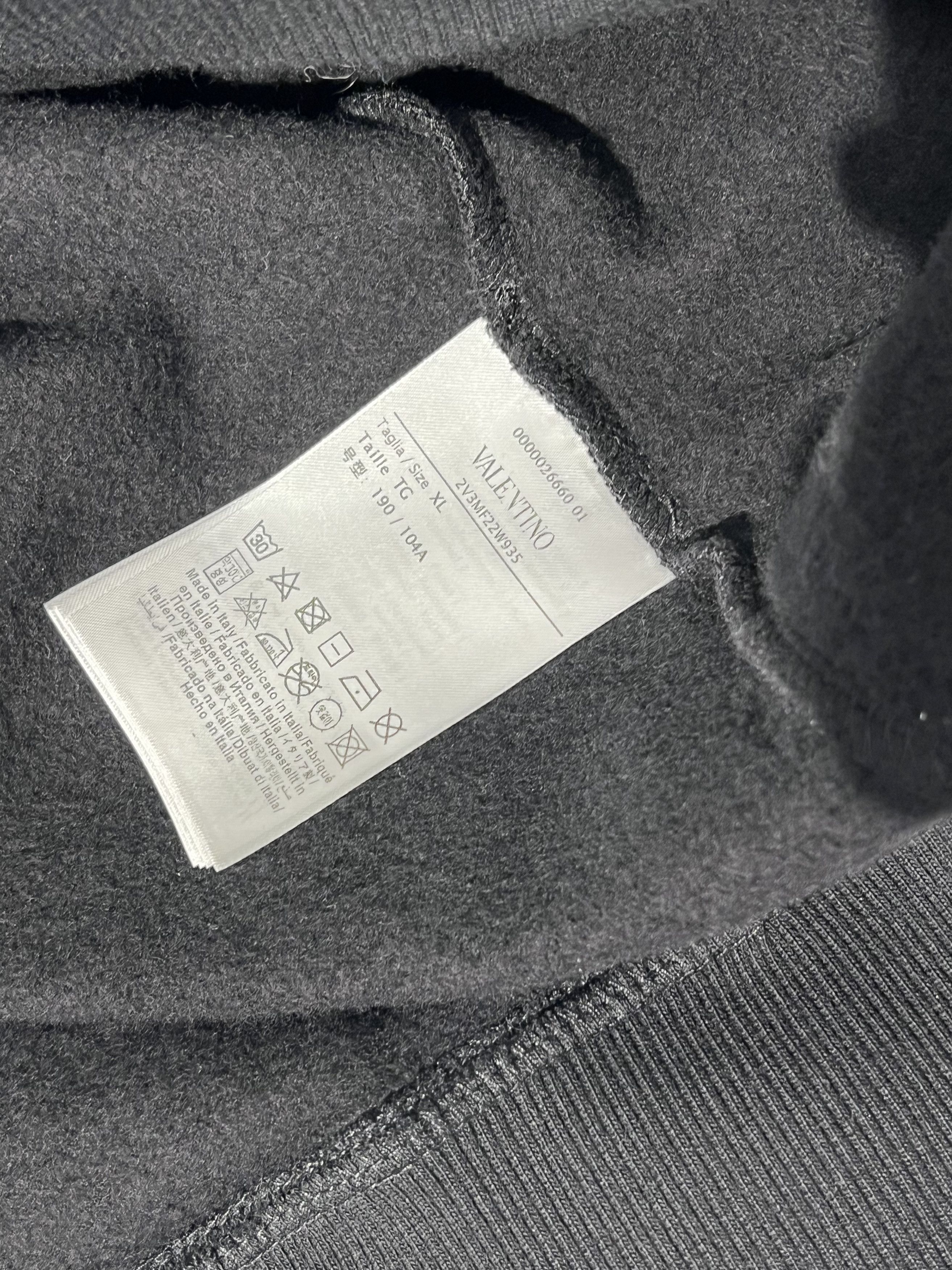 Valentino VALENTINO GARAVANI LOGO-PRINT COTTON HOODIE Size US XL / EU 56 / 4 - 3 Thumbnail
