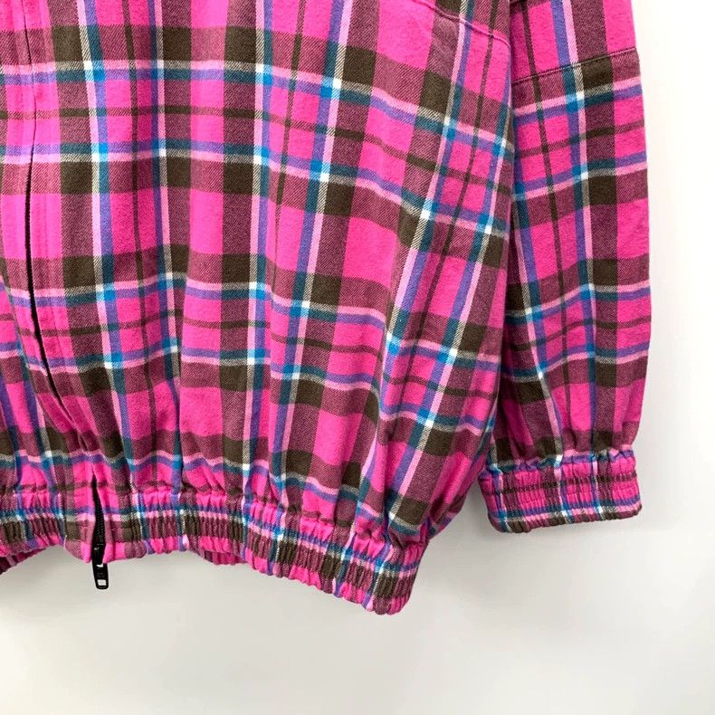 Balenciaga size 34 Pink striped cotton lapel zip-up long-s Outerwear