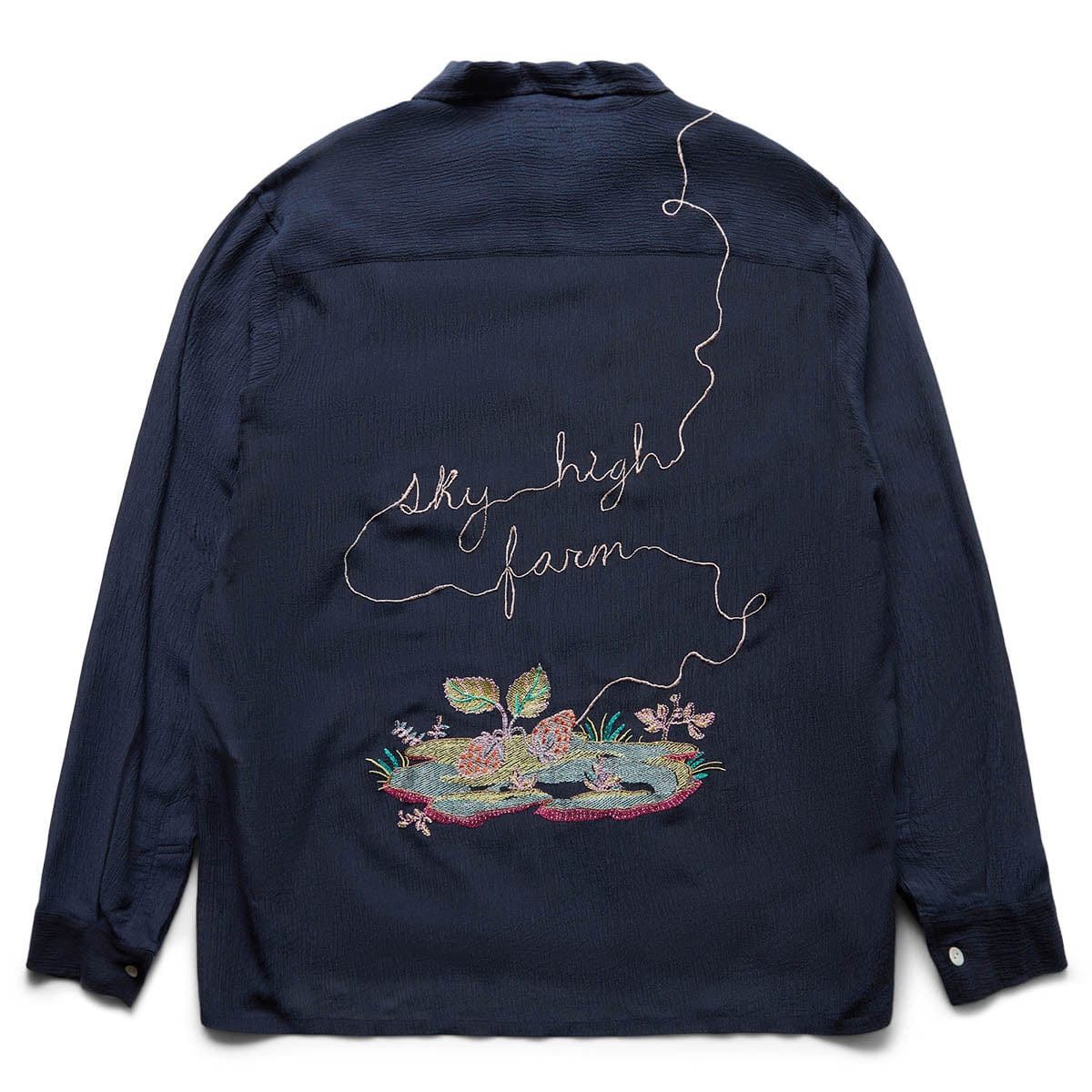 Sky High Farm Workwear Navy Blue Strawberry Embroidered Woven Shirt Size US XL / EU 56 / 4 - 4 Thumbnail