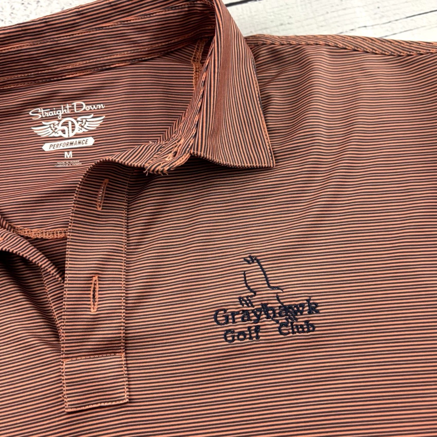 Vintage Straight Down Short Sleeve Golf Polo Shirt Men's M Grayhawk Performance Size US M / EU 48-50 / 2 - 2 Thumbnail