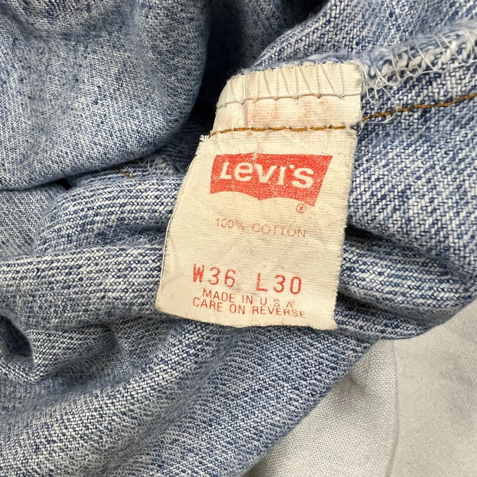 Levi's × Levi's Vintage Clothing Levi's Jeans 34x30 Baggy Relaxed Taper USA 90s Denim Pants Size US 34 / EU 50 - 9 Thumbnail
