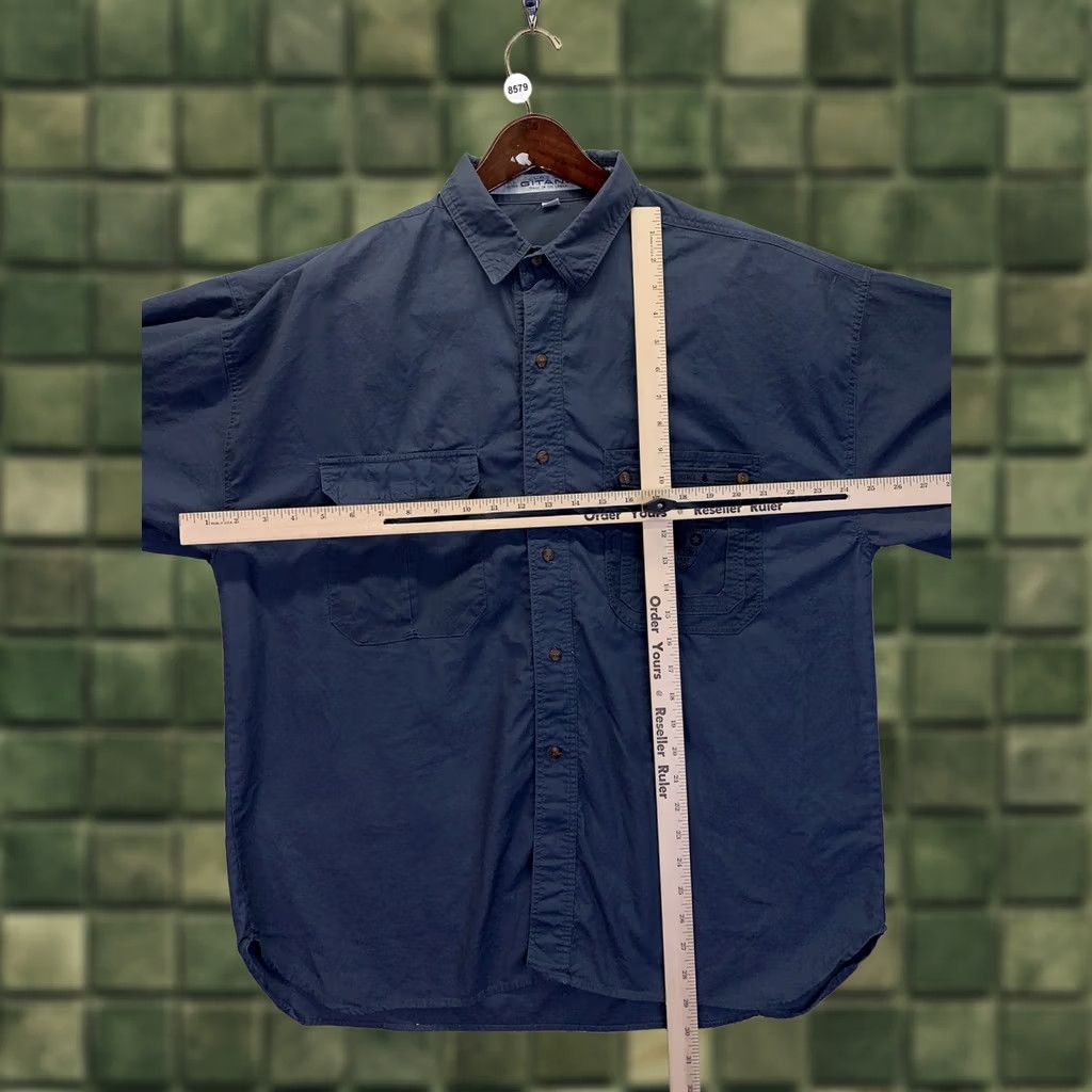 Vintage Vintage Gitano Environmental Patrol Mountain Division Mens Button Up Shirt XL Blue Cotton 1990s Size US XL / EU 56 / 4 - 1 Thumbnail