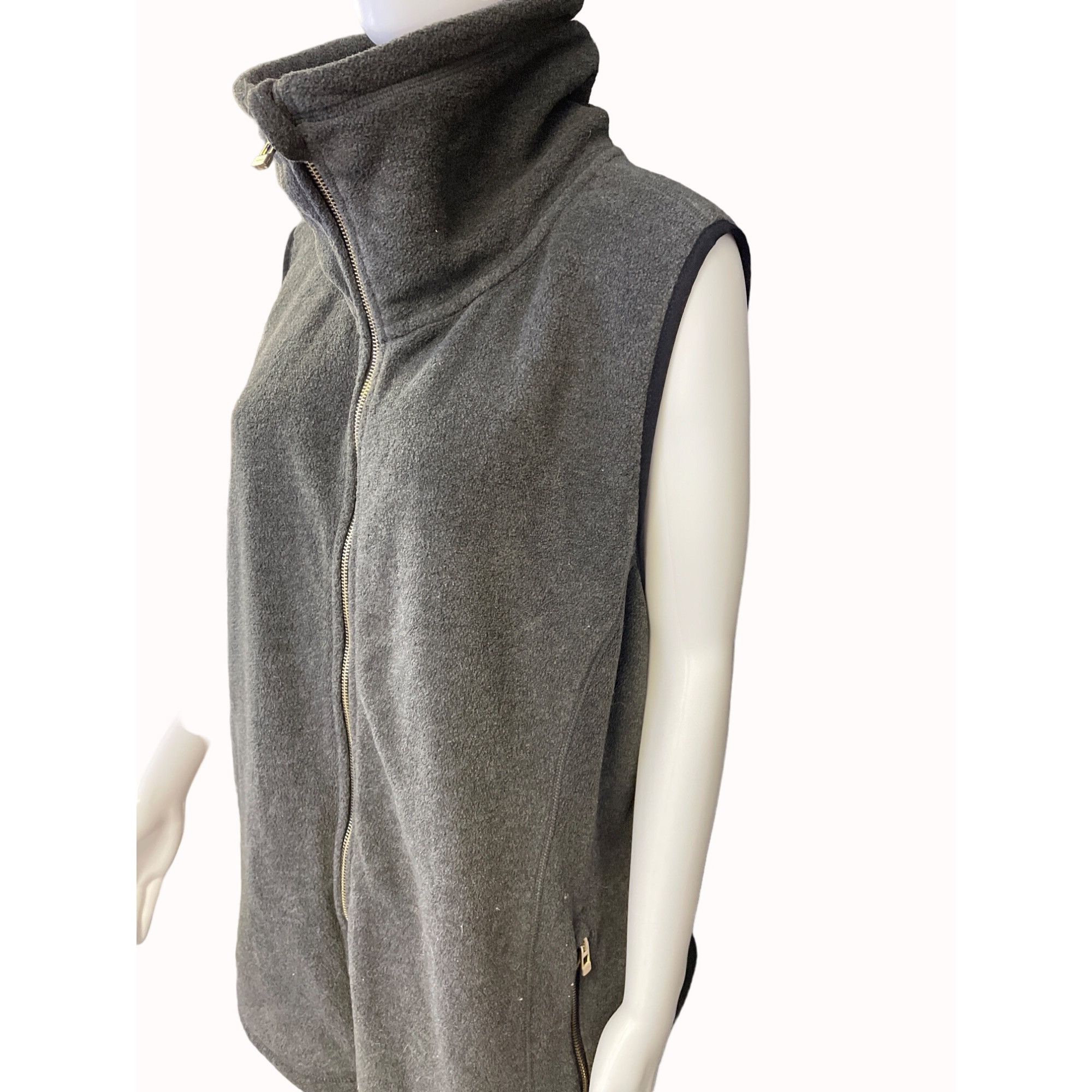 Calvin Klein Calvin Kliein Women's Gray Zipper Up Vest / Sweater Fleece S Size 3XL / US 20-22 - 3 Thumbnail