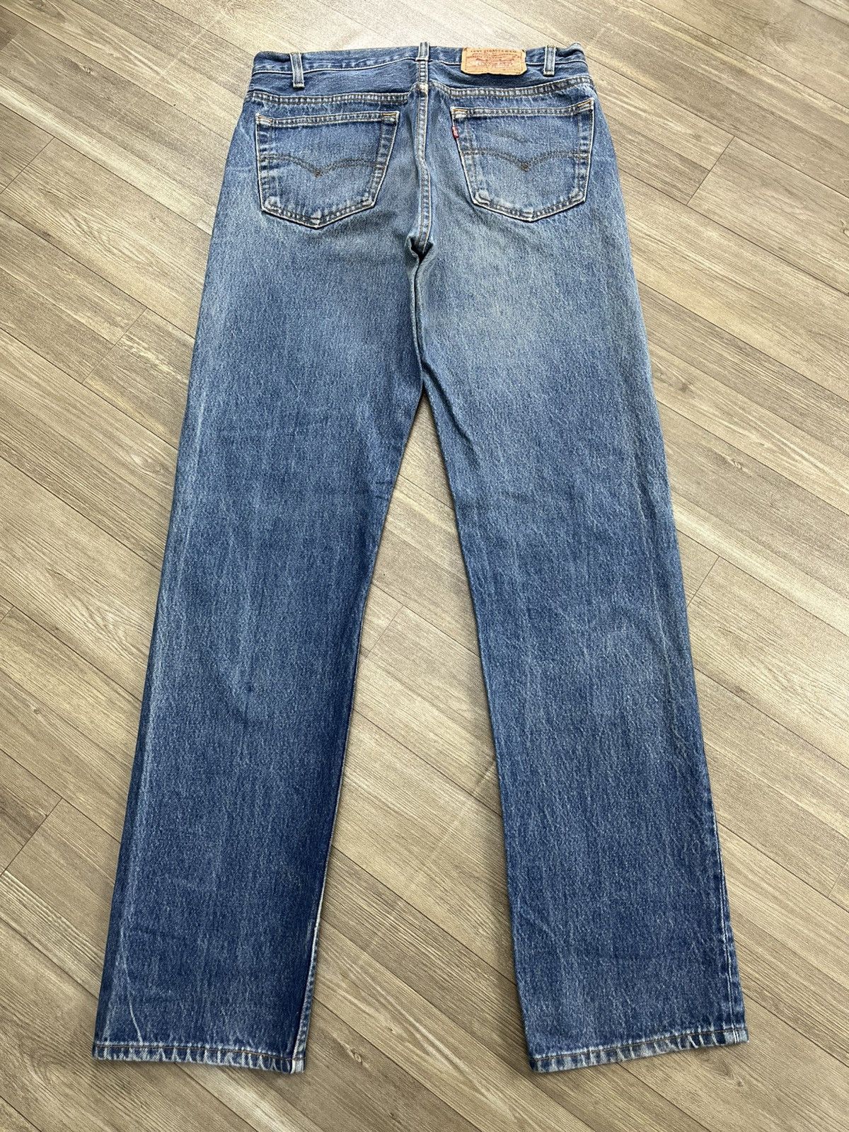 Levi's Vintage Clothing 🇺🇸1990s Vintage Levis 501 33x34 Straight Leg Blue Jeans Size US 33 - 17 Thumbnail