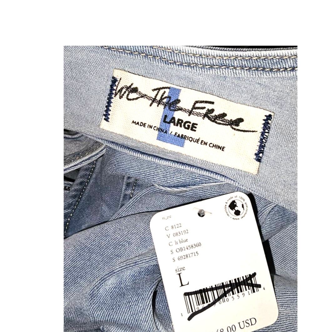 Free People Free People WTF Ultraviolet Jumpsuit $148 LARGE Light Blue Size 32" / US 10 / IT 46 - 4 Thumbnail