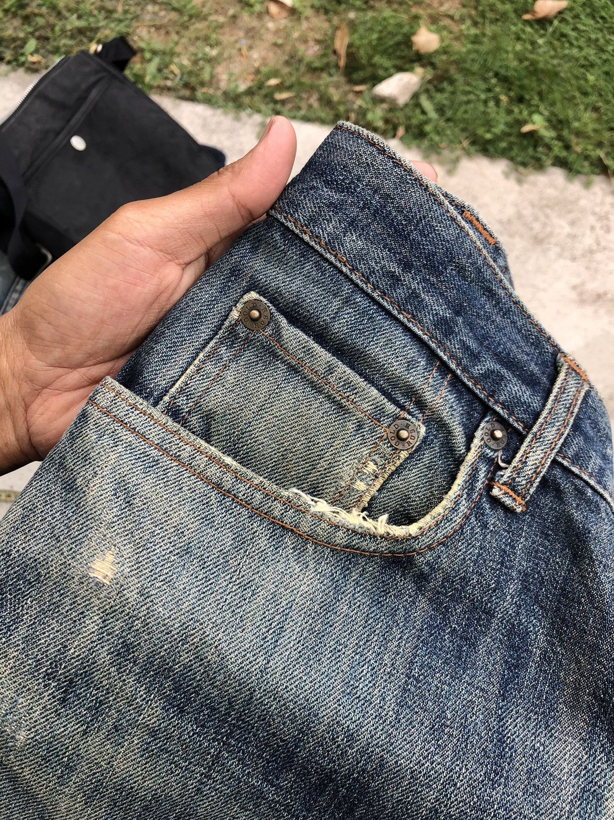 Japanese Brand VINTAGE RUSTY BLUE GOLD RUSH JEANS Size US 32 / EU 48 - 7 Thumbnail