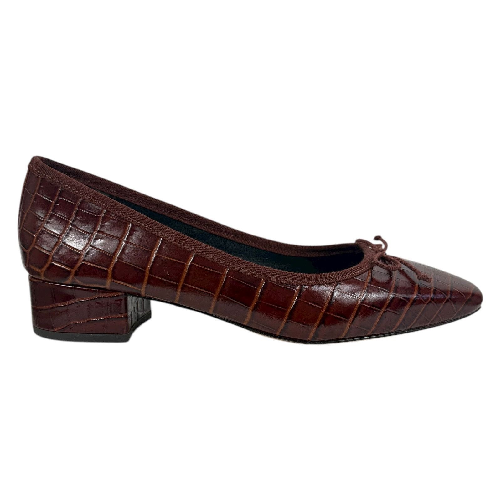 Veronica Beard Veronica Beard Cecile Bow Leather Pump Brown Size 7M Size US 7.5 / IT 37.5 - 3 Thumbnail