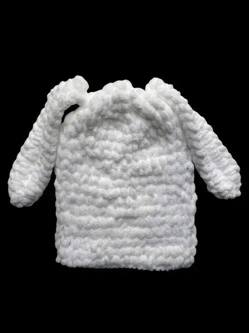 Other Handmade Plush Knitted Balaclava Ski Mask Bunny Rabbit Style Size ONE SIZE - 3 Thumbnail