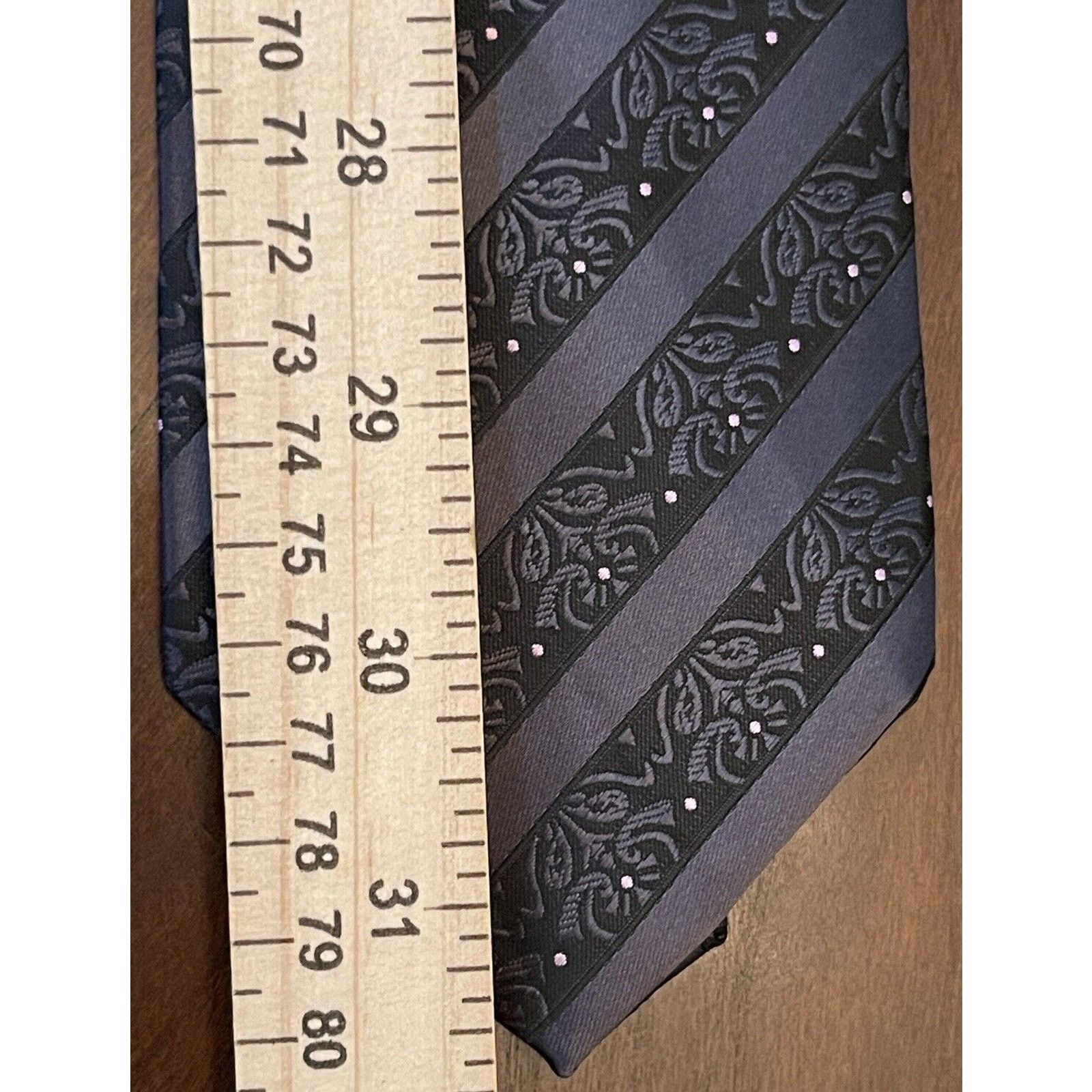 Other Twenty Dollar Tie Black Pink Hand Made 100% Silk Size ONE SIZE - 5 Thumbnail