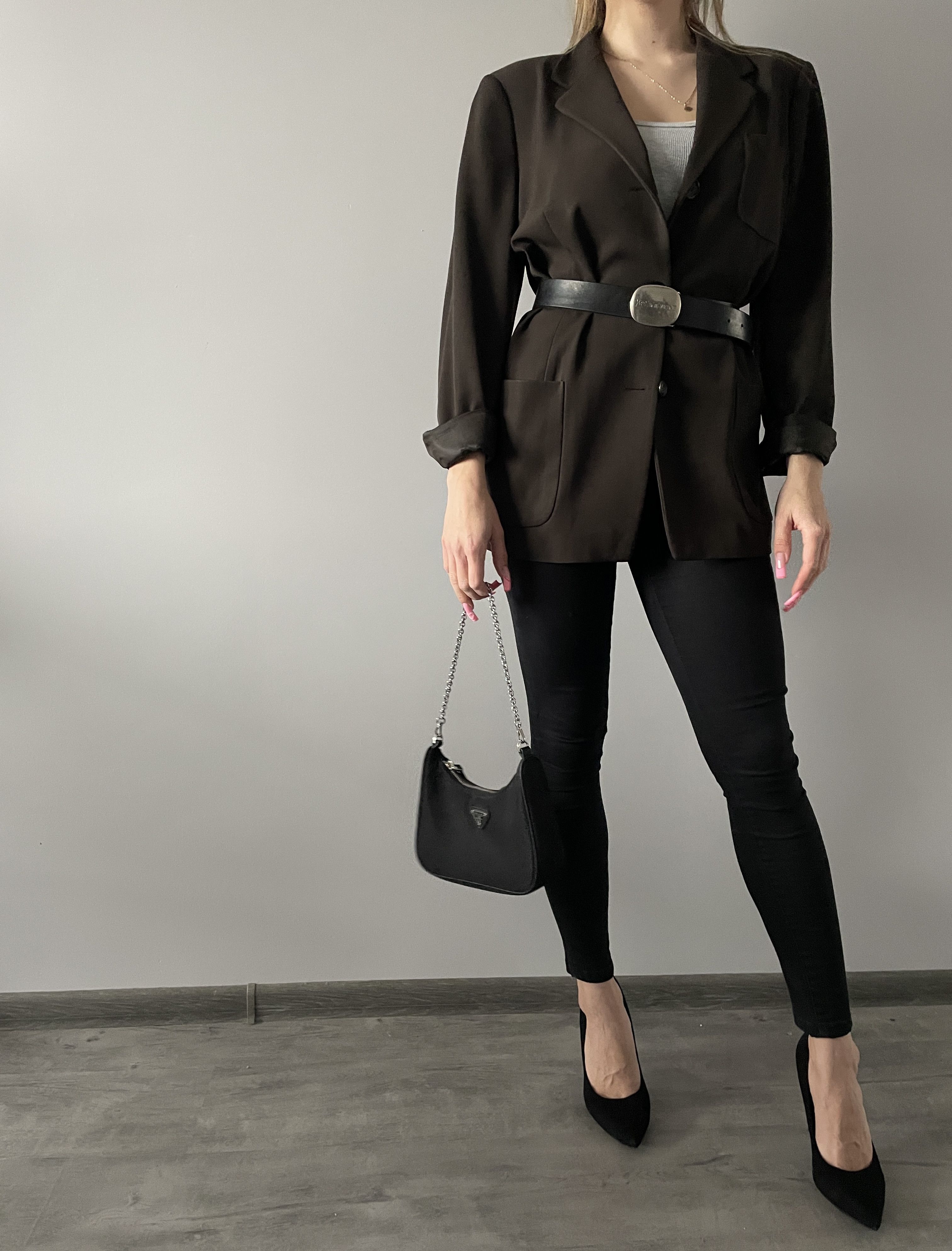 Jil Sander JIL SANDER+ PURE NEW WOOL OLIVE OVERSIZED BLAZER Size M / US 6-8 / IT 42-44 - 2 Thumbnail