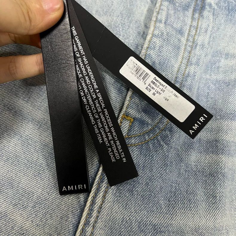 Amiri Amiri Blue Washed Destroyed Jeans Size US 36 / EU 52 - 5 Thumbnail
