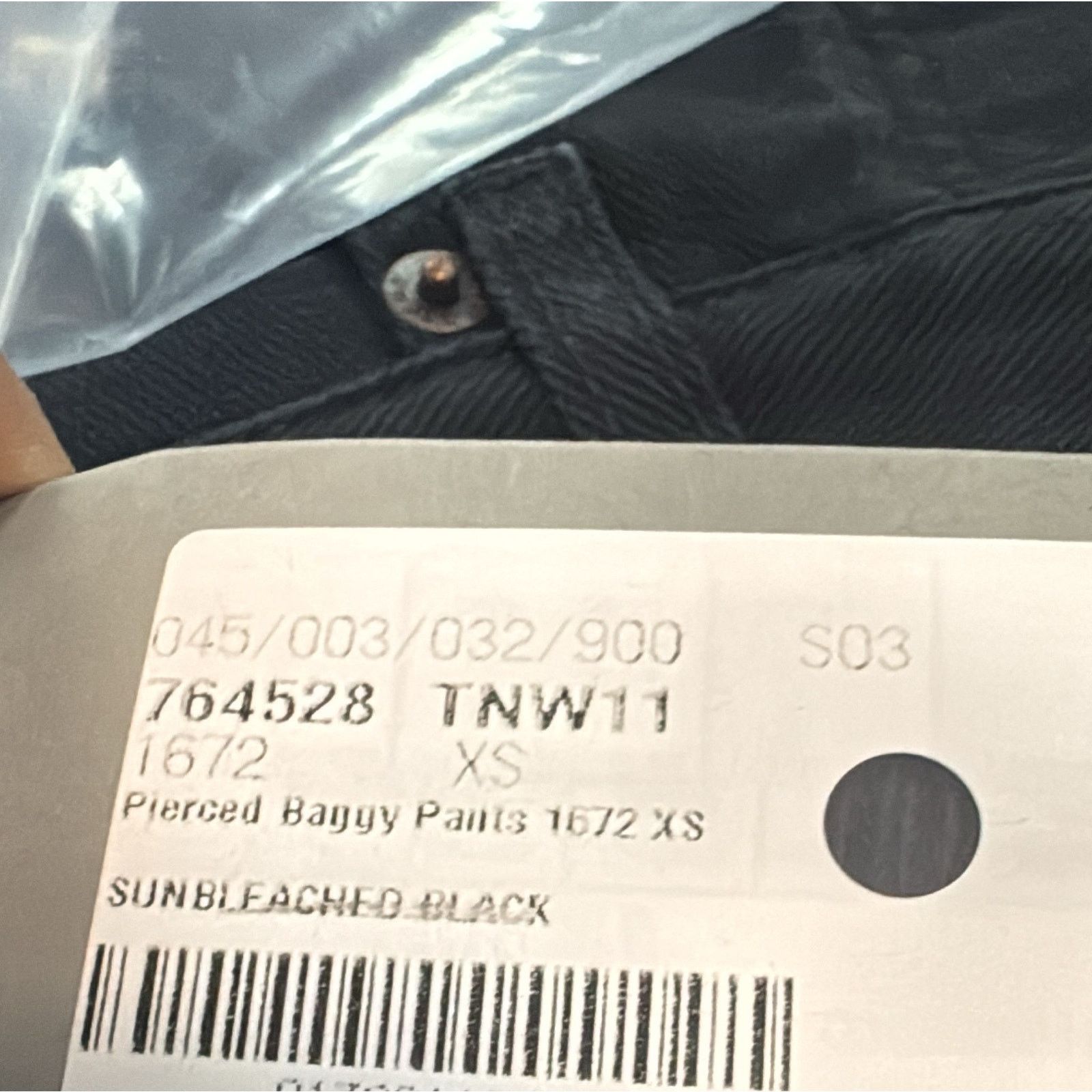 Balenciaga o1rshd1 Left Hand Denim Pierced Baggy Pants in Black Size US 28 / EU 44 - 20 Thumbnail