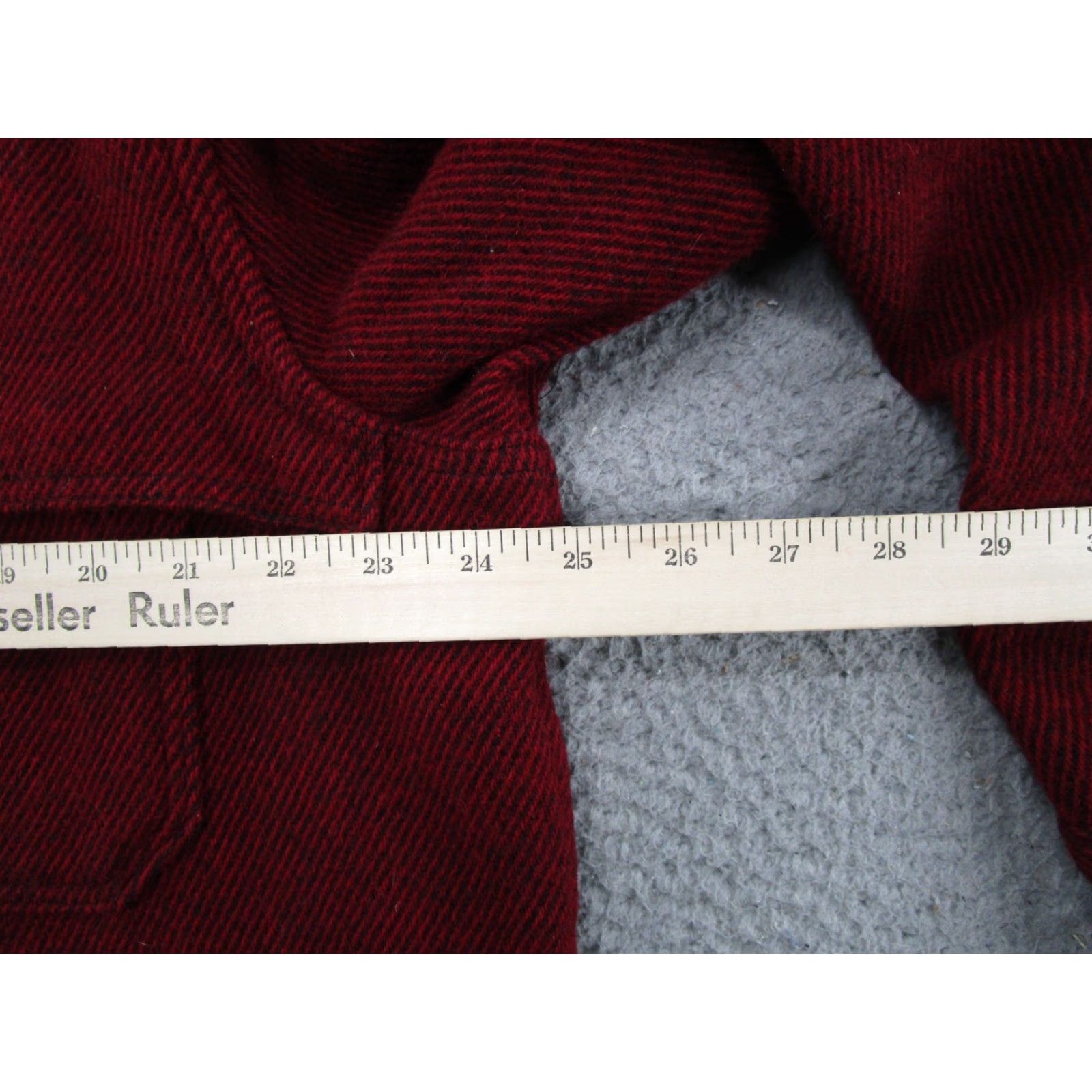 VINTAGE Woolrich Shirt Jacket Wool Red Men’s L Shirt Jacket Woolrich Woolen Mills 70s Outdoor USA Mens