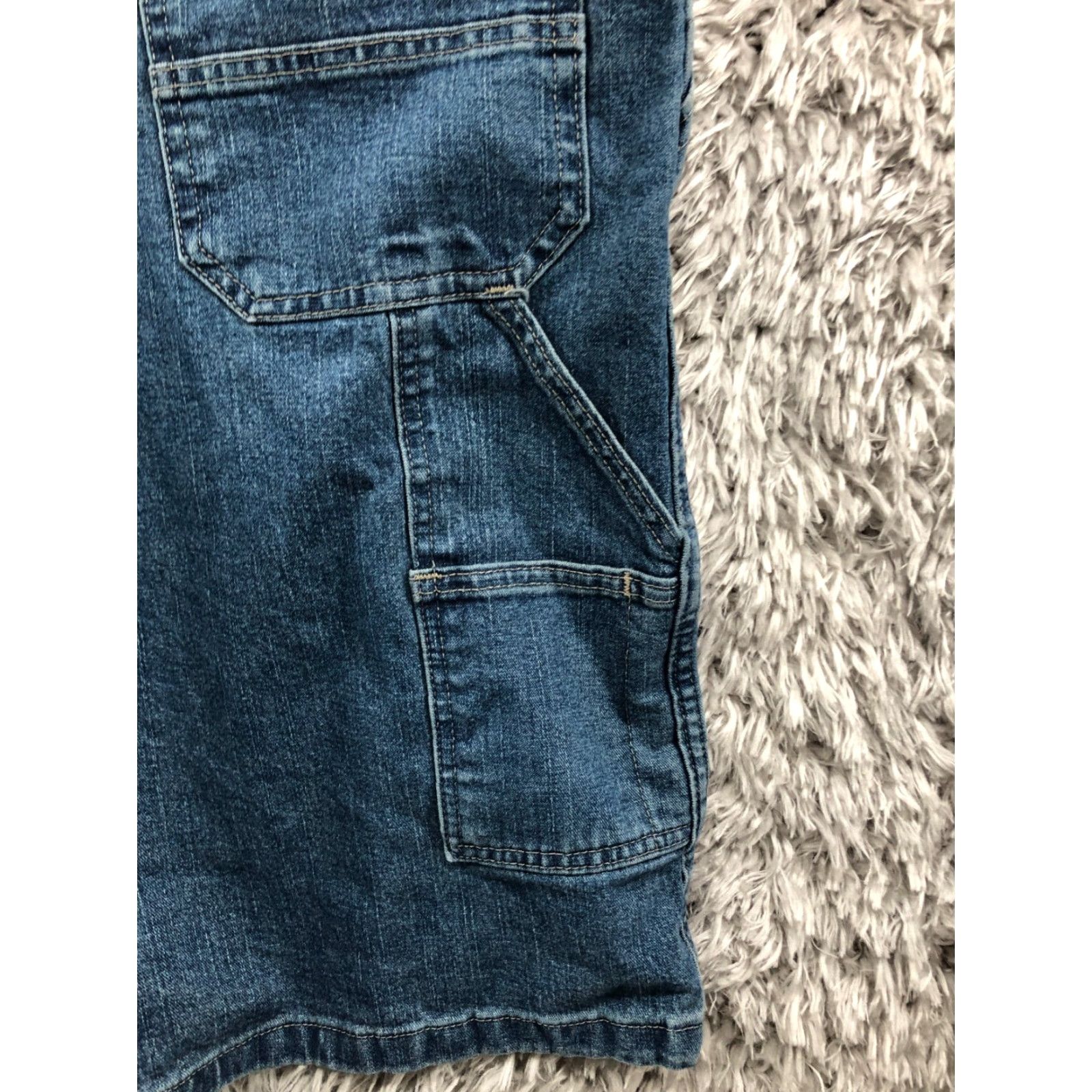 Wrangler Wrangler Denim Bermuda Shorts Mens 46 Dark Wash Blue 5-Pocket Flat Front Mid Rise Regular Fit Belt Loops Jeans Shorts Blue Size US 30 / EU 46 - 5 Thumbnail