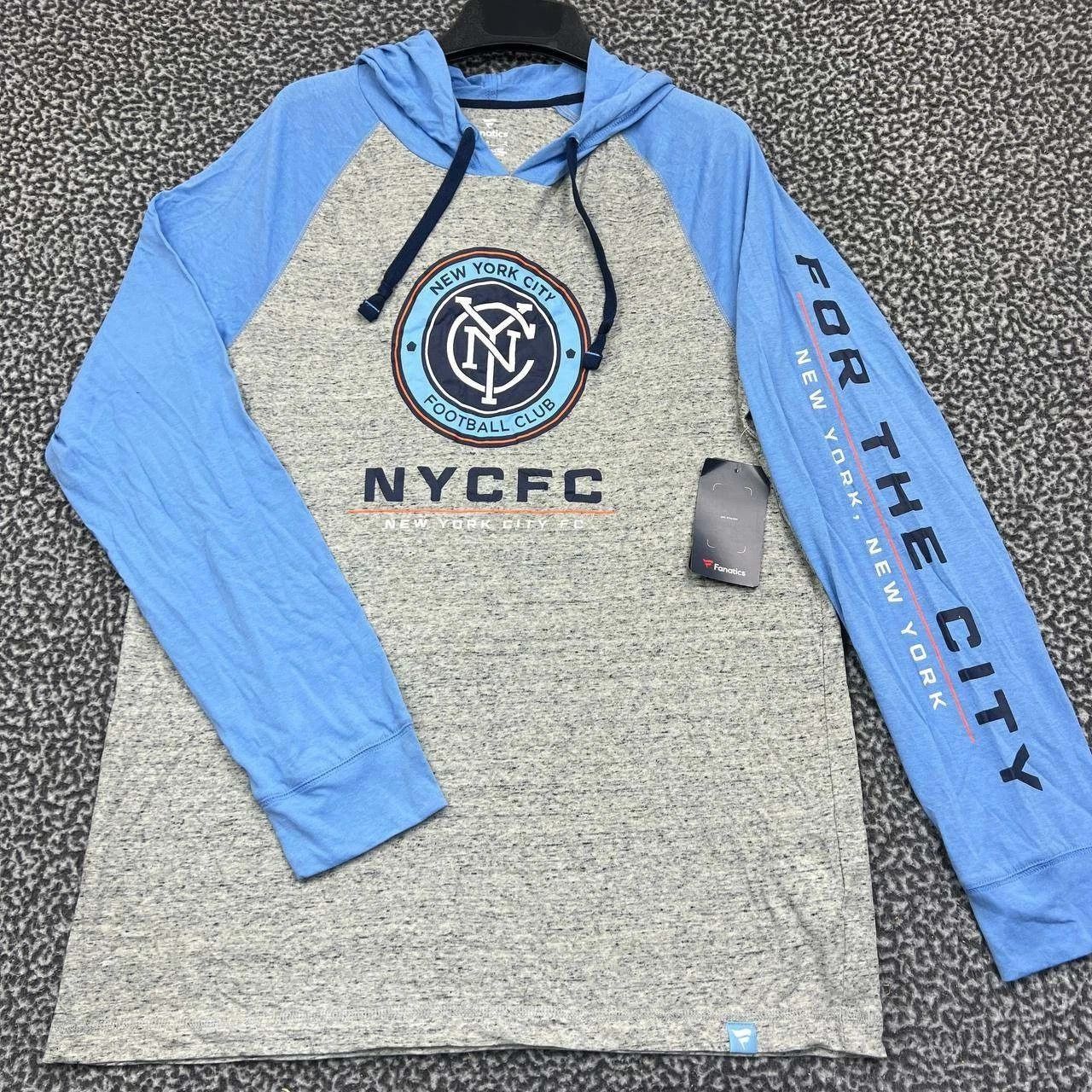 Other New York City FC Hoodie Men Gray Blue Pullover Long Sleeve L Size US L / EU 52-54 / 3 - 1 Thumbnail