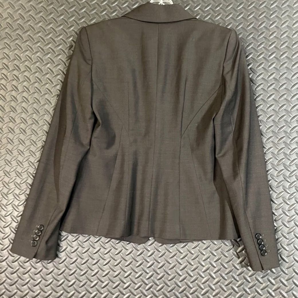 Ann Taylor Ann Taylor Petite Blazer Jacket 2P Black Virgin Wool Single Button Office Women Size XS / US 0-2 / IT 36-38 - 4 Thumbnail