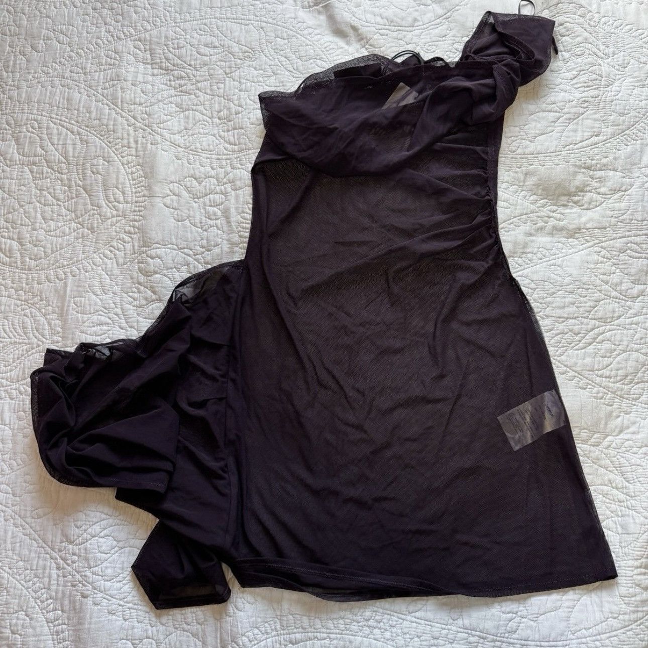 Coperni COPERNI - Asymmetric Draped Mesh Dress Size M / US 6-8 / IT 42-44 - 7 Thumbnail