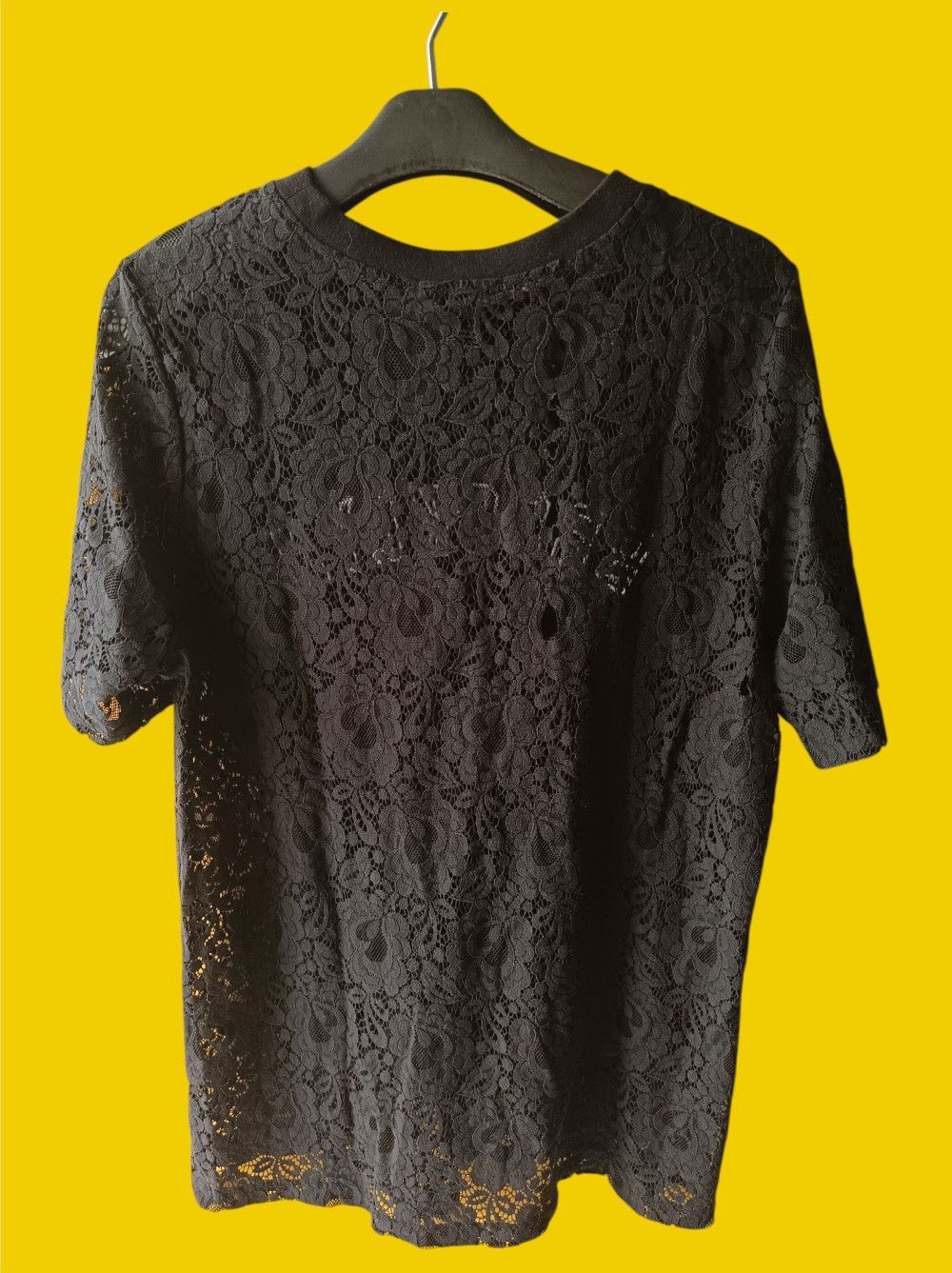 Forever 21 × Japanese Brand Black Lace/Black brocade Brooklyn Short Sleeve Size US L / EU 52-54 / 3 - 4 Thumbnail