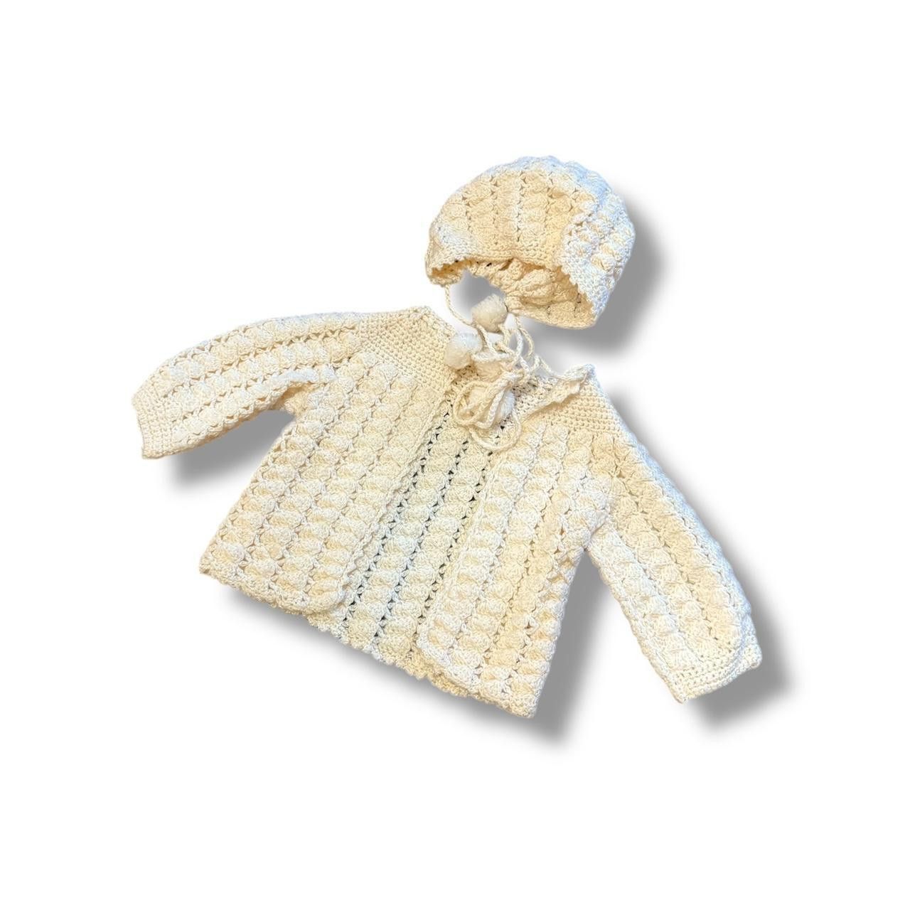 Designer Vintage Kids Knit Sweater and Hat Set Size US XXS / EU 40 - 1 Thumbnail
