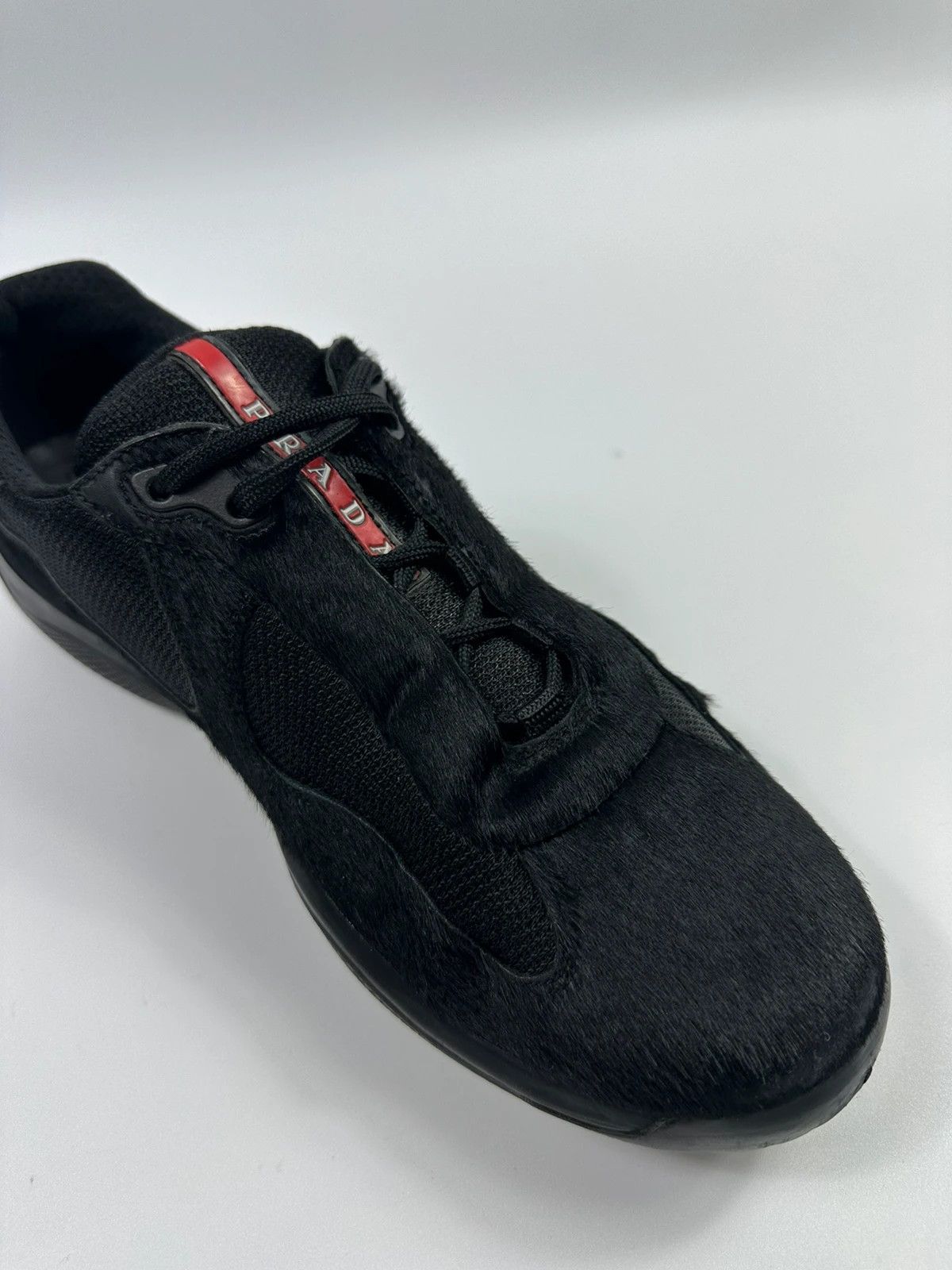 Prada Prada Sport 00’s Black Fur Americas Cup Sneakers Size US 10.5 / EU 43-44 - 5 Thumbnail